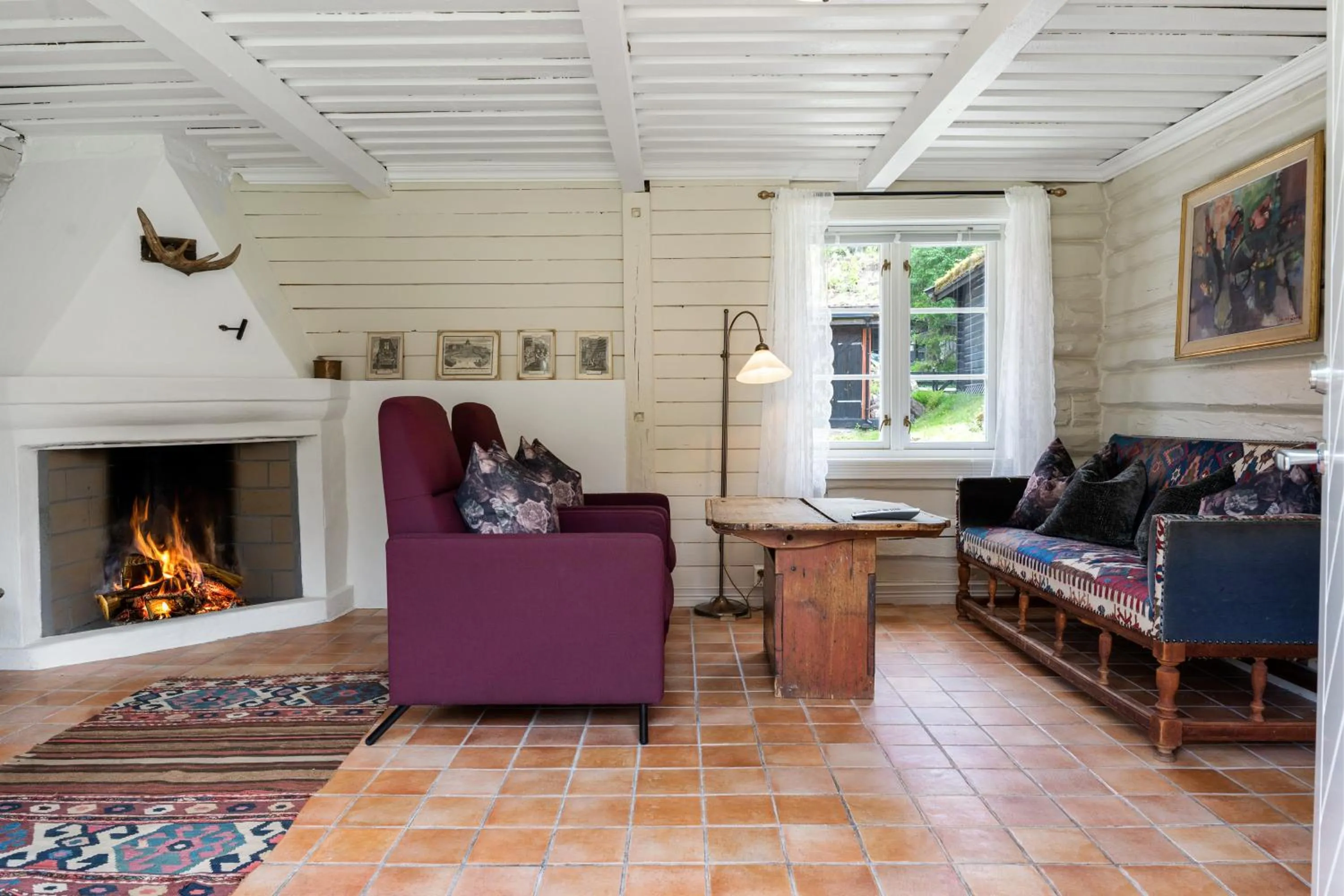 Living room in Kleivstua Hotel near Krokskogen