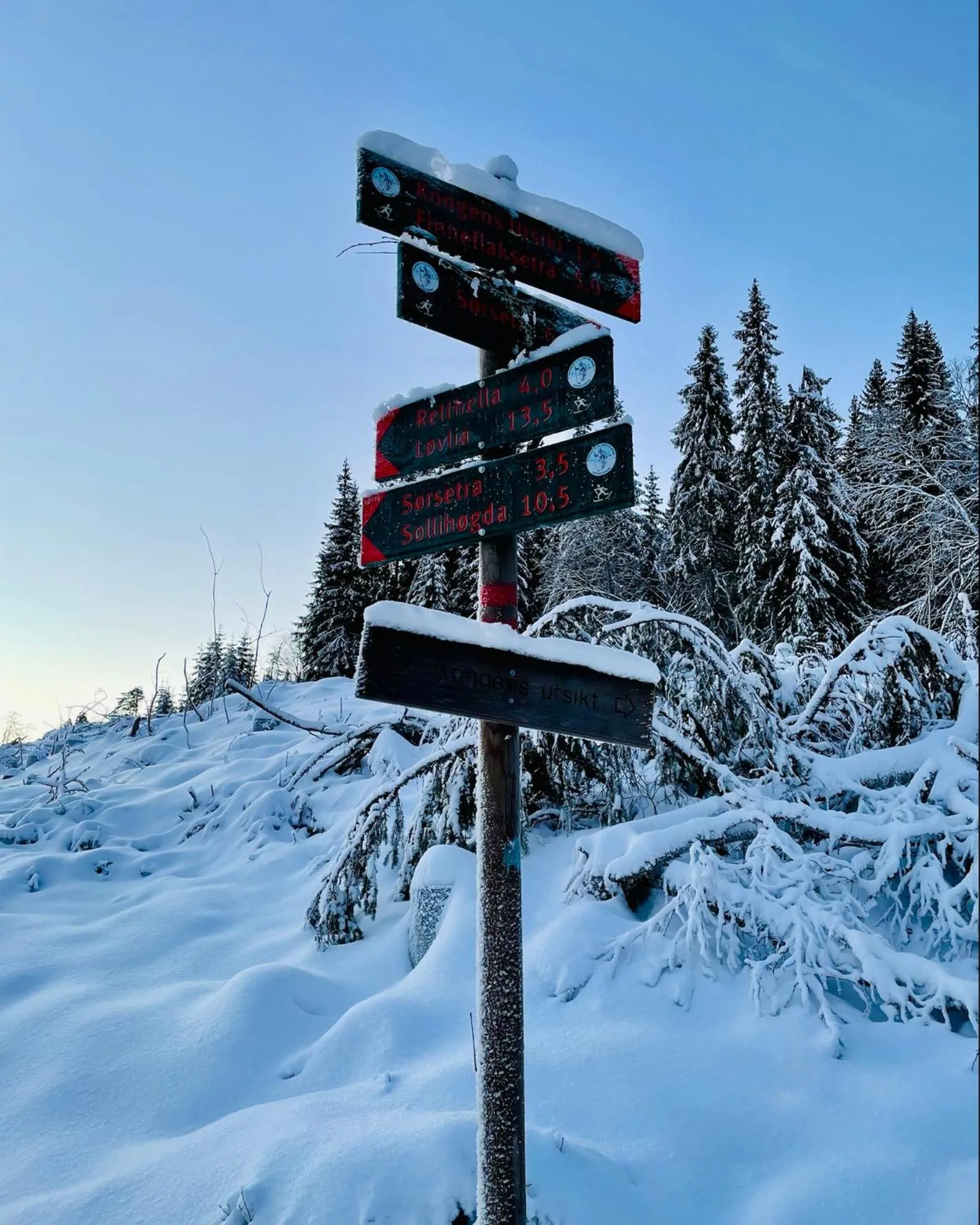 Winter in Kleivstua Hotel near Krokskogen