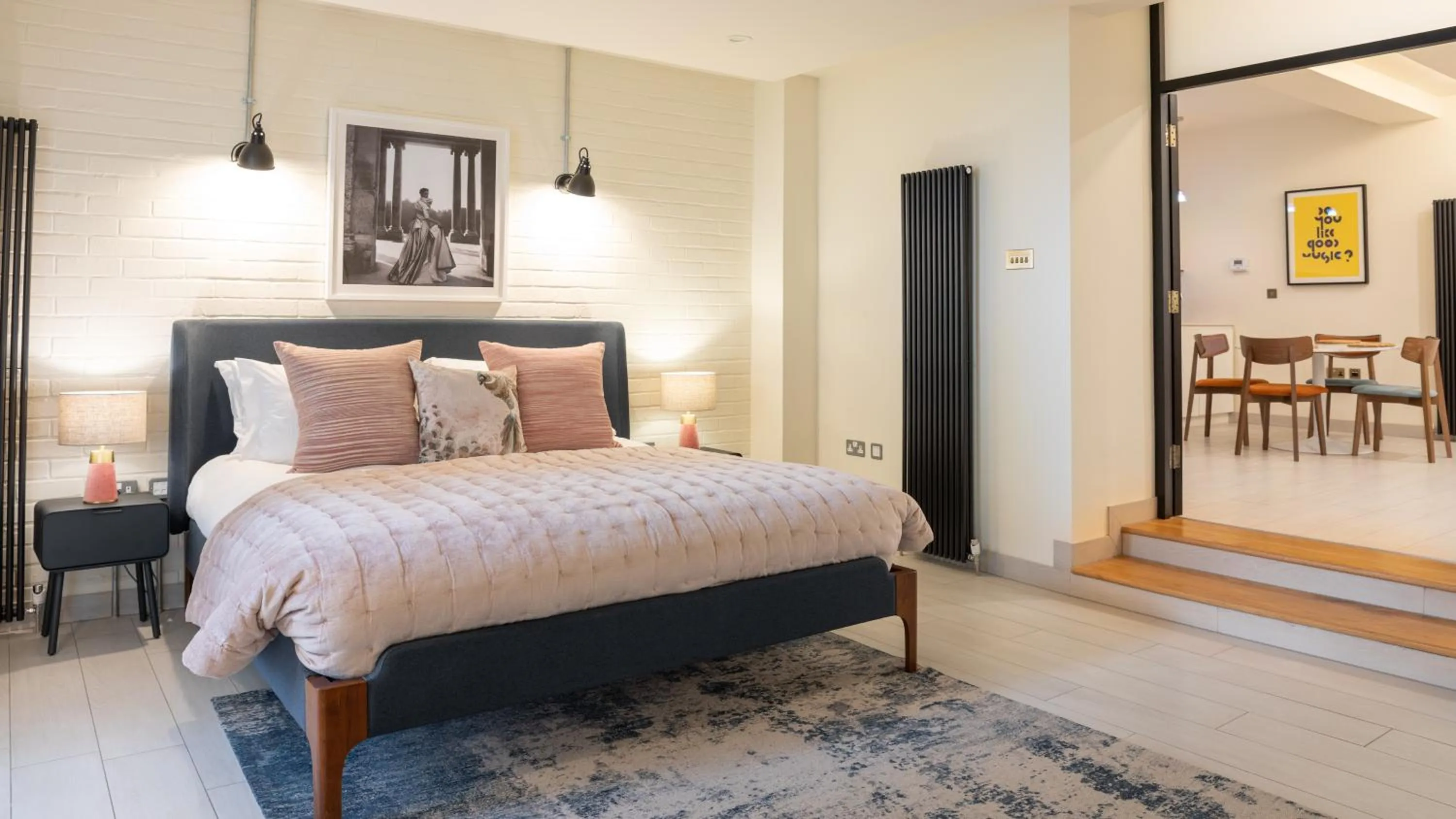 Bed in Southernhay House Hotel