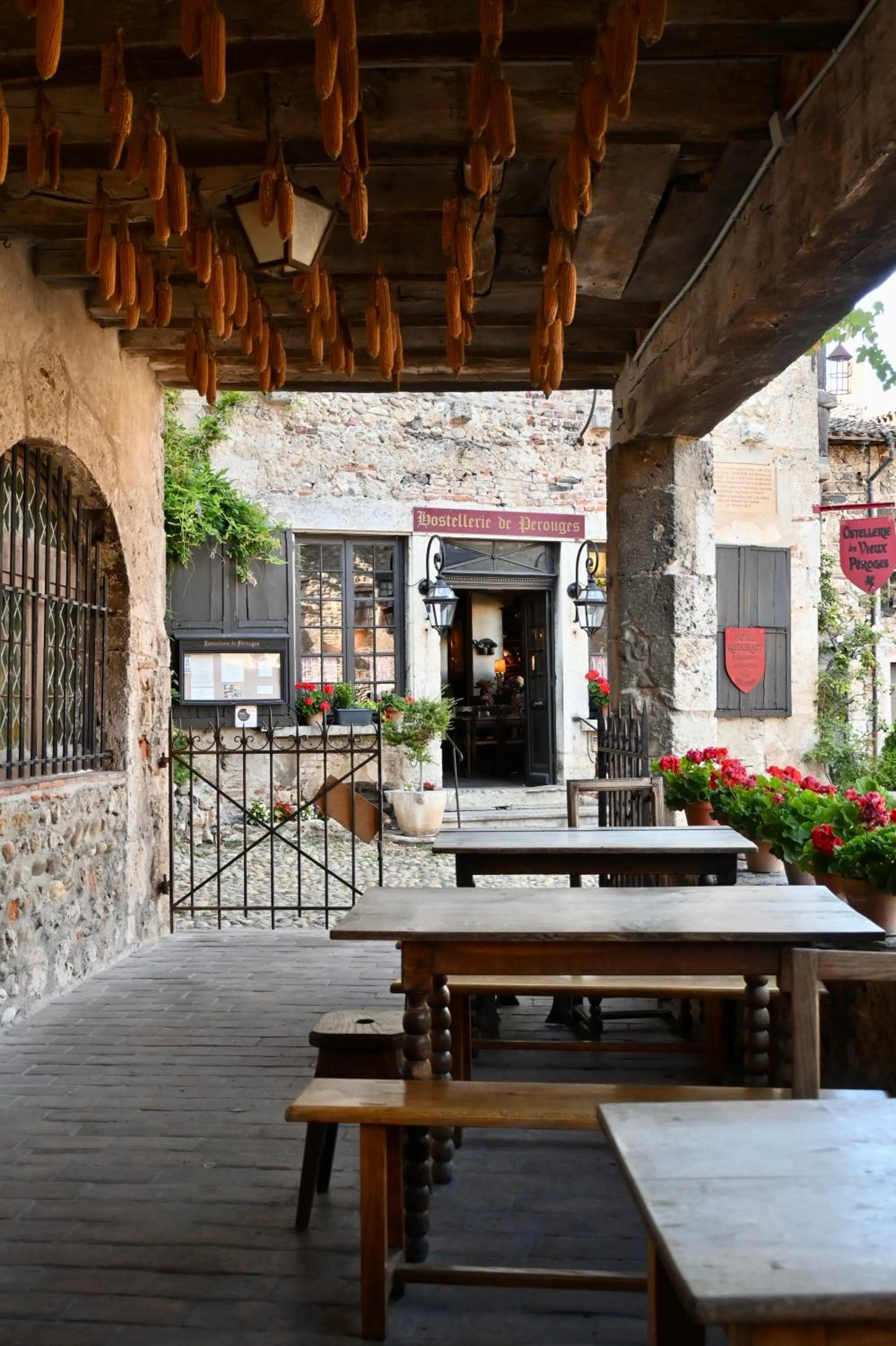 Patio in Hostellerie du Vieux Pérouges