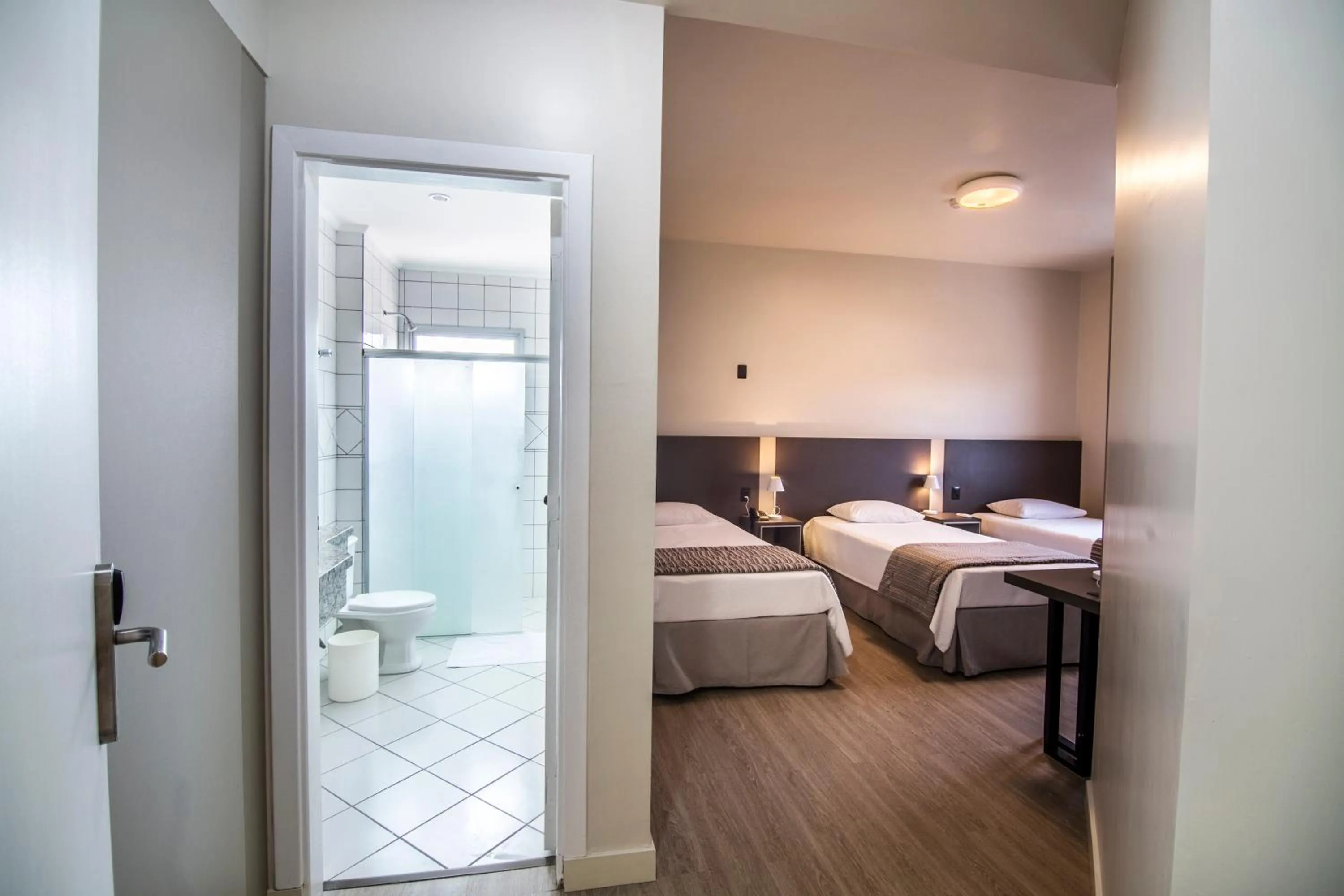 Bed in JR Hotel Marilia