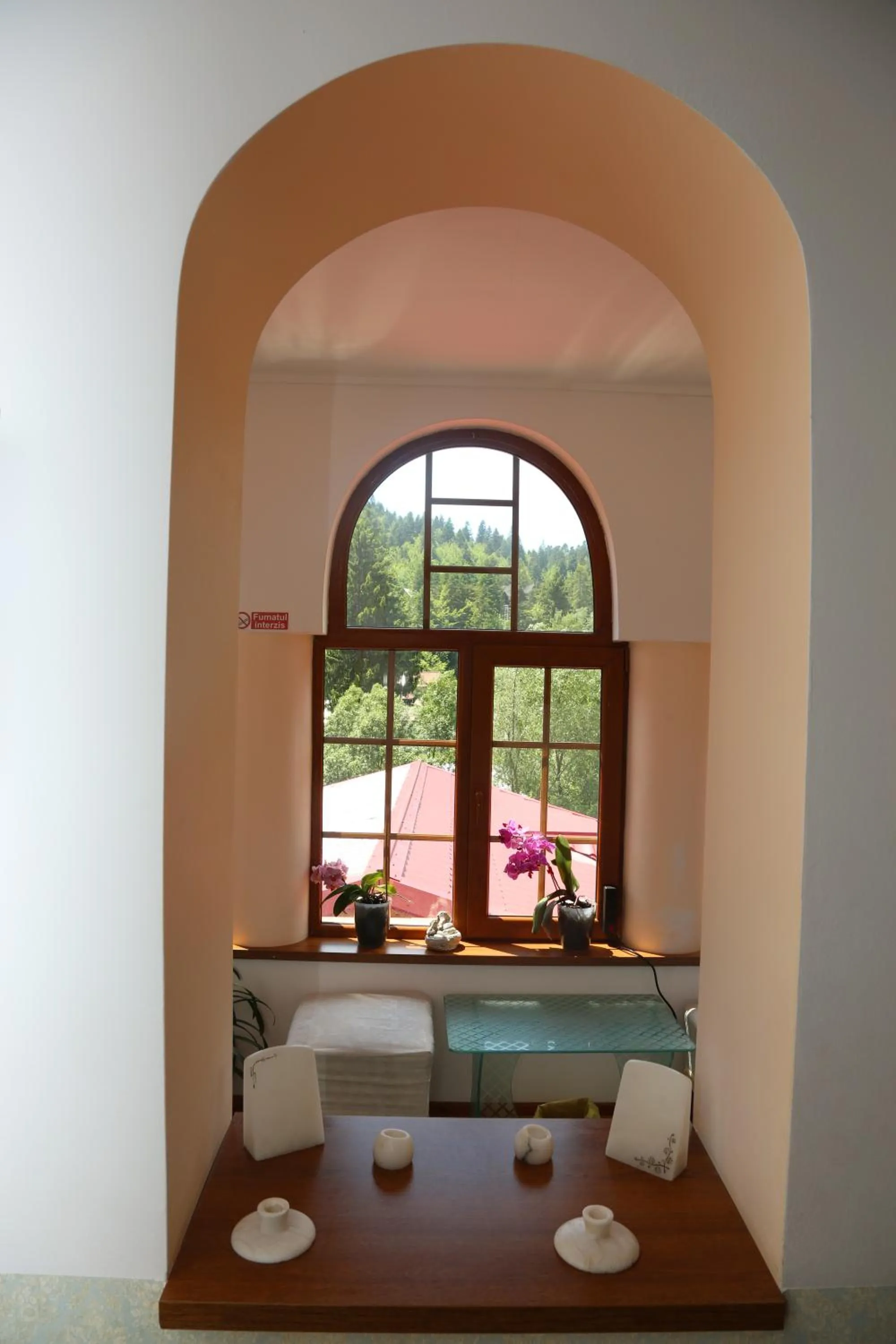Seating area in New Aosta Garden