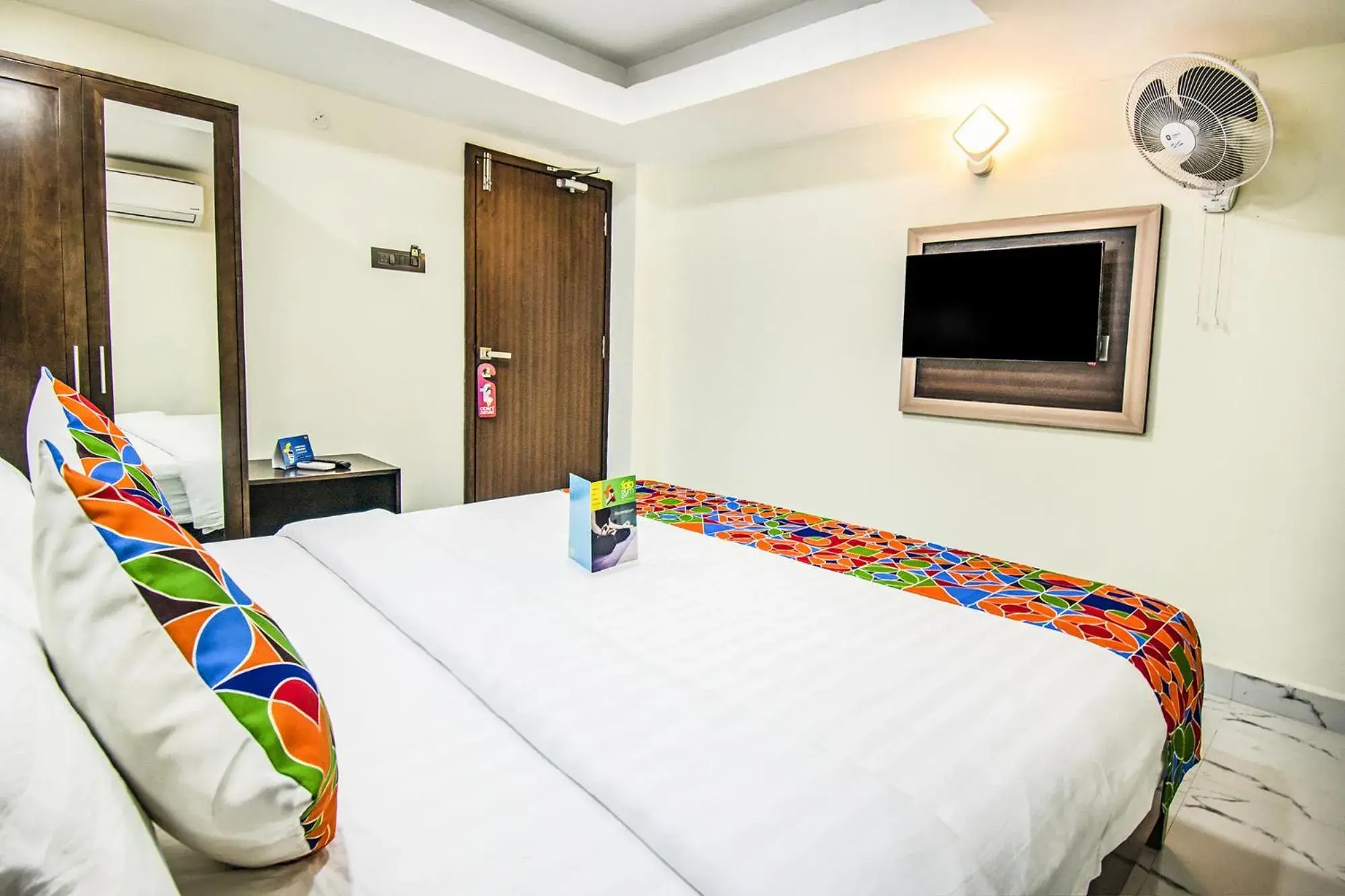 Bed in FabHotel Prince Park - Nr Sajra Fort Bed in FabHotel Prince Park - Nr Sajra Fort