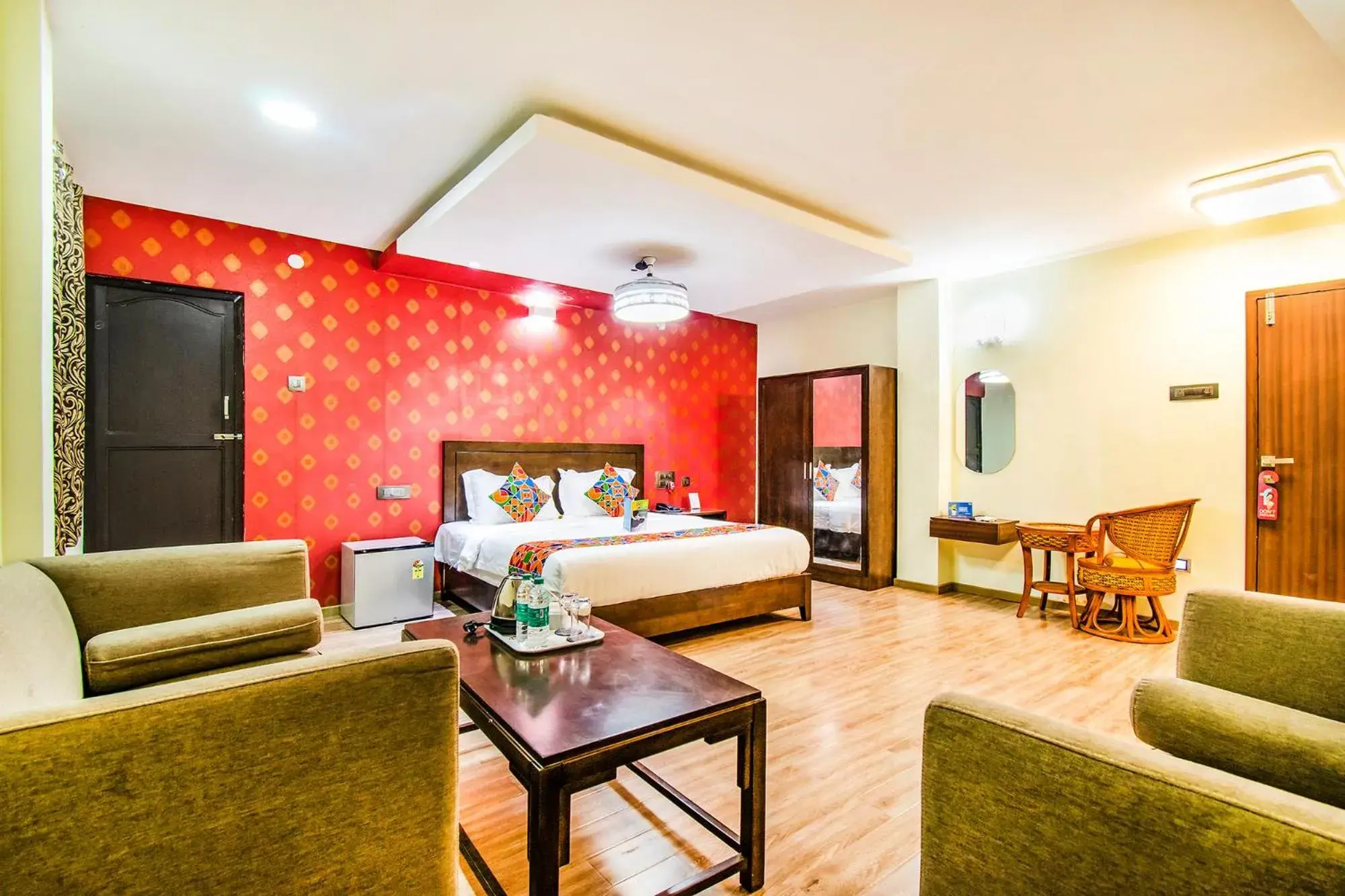 Bed in FabHotel Prince Park - Nr Sajra Fort Bed in FabHotel Prince Park - Nr Sajra Fort