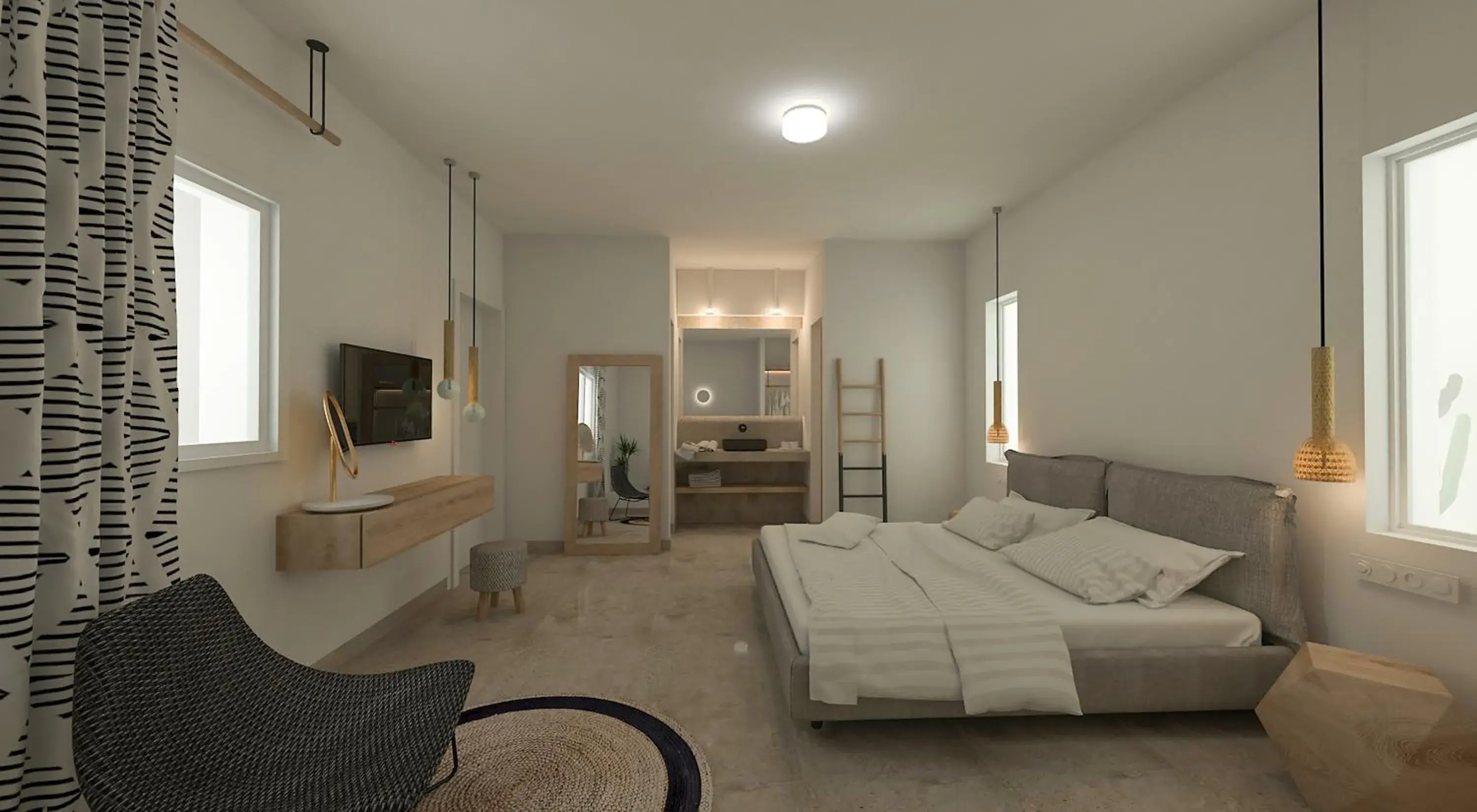 Junior Suite Side Sea View ( 3 guests) in Apiro Mykonos Junior Suite Side Sea View ( 3 guests) in Apiro Mykonos