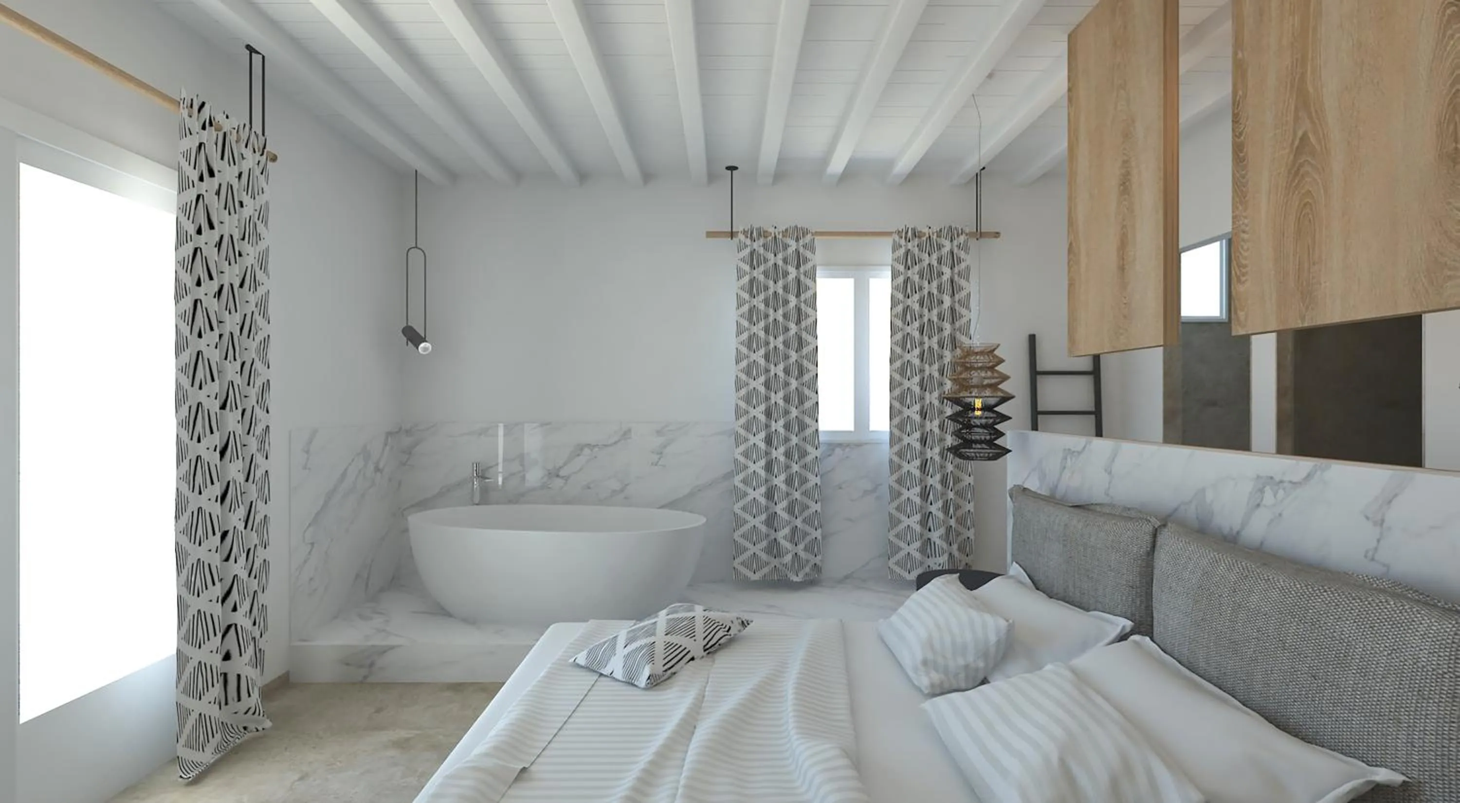 Bed in Apiro Mykonos