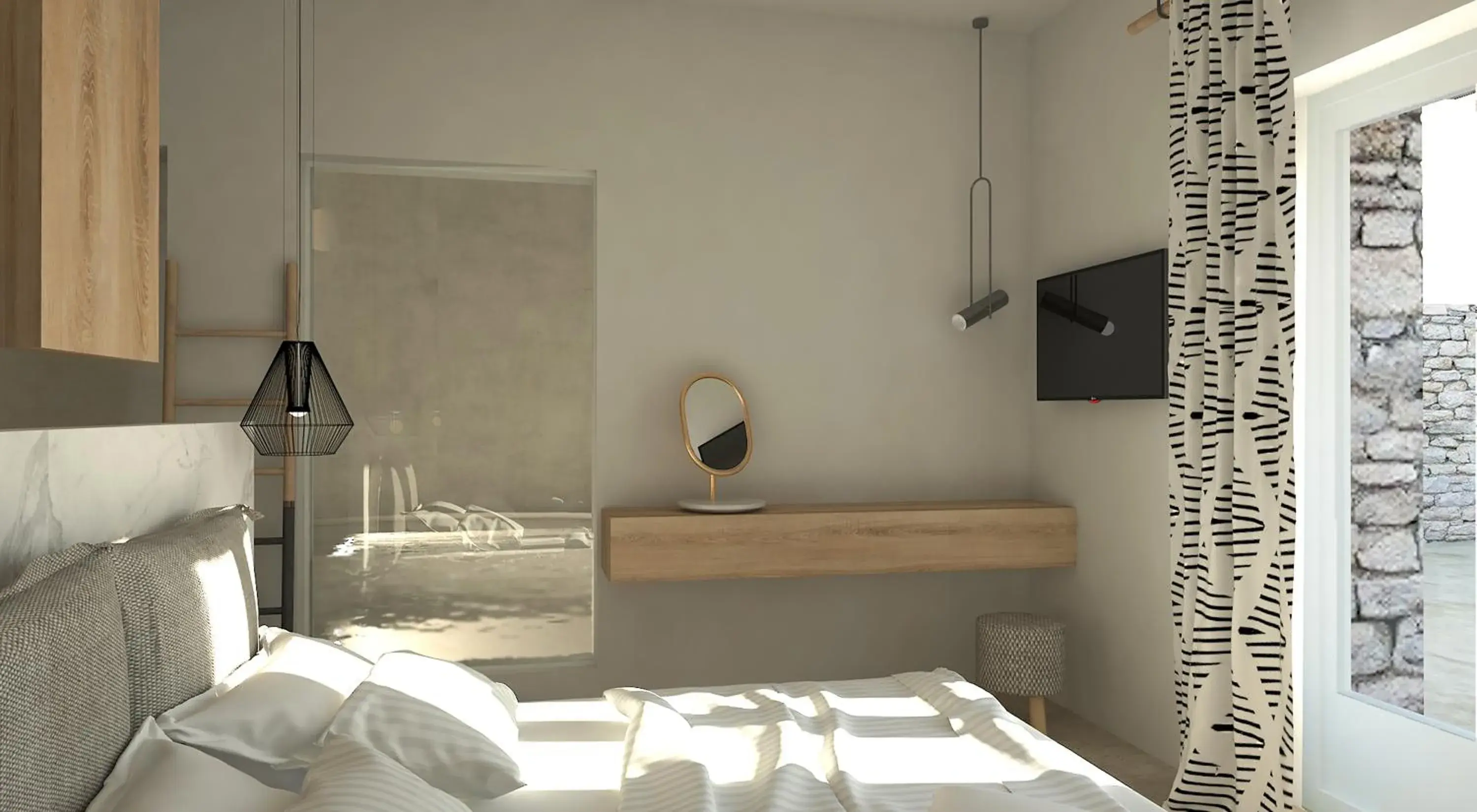 Superior Double Room with Indoor Hot tub and Sea View in Apiro Mykonos Superior Double Room with Indoor Hot tub and Sea View in Apiro Mykonos