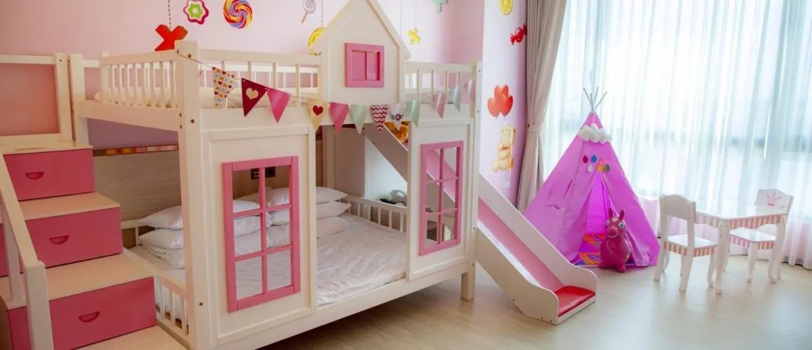 Bed in Rice Resort Hotel