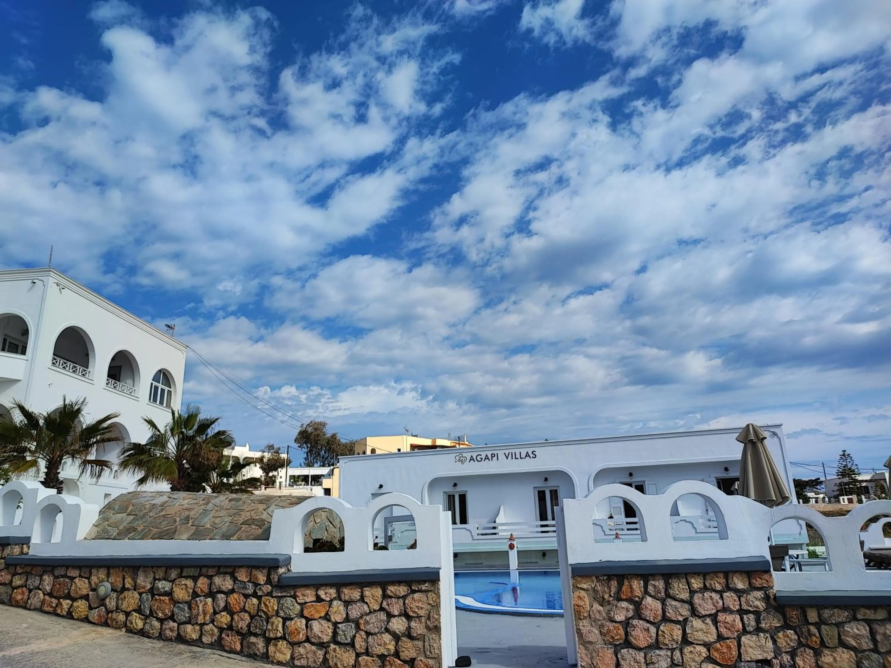 Pool view in Agapi Villas