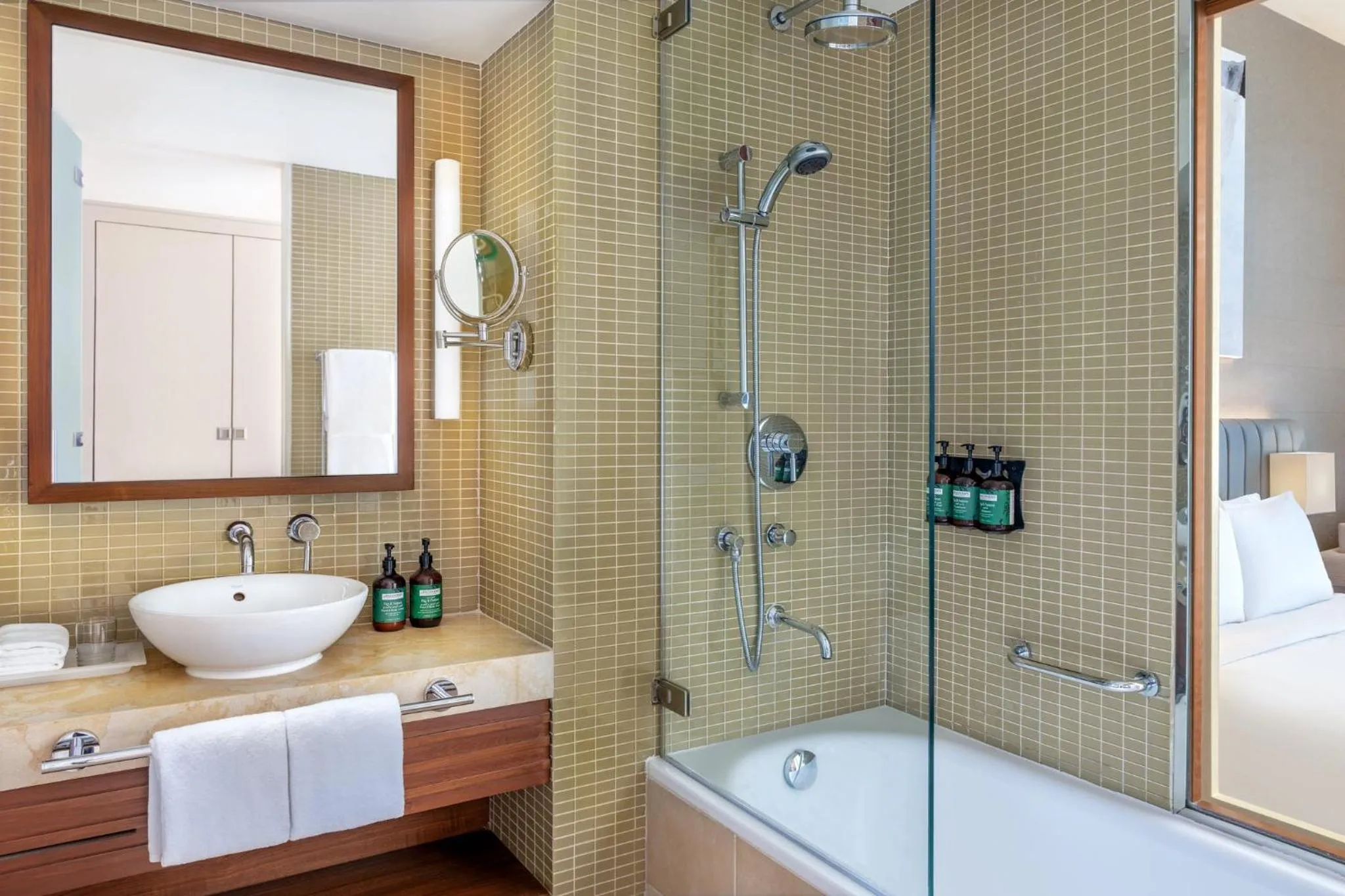 Bathroom, Bed in Yas Plaza Marina by IHG