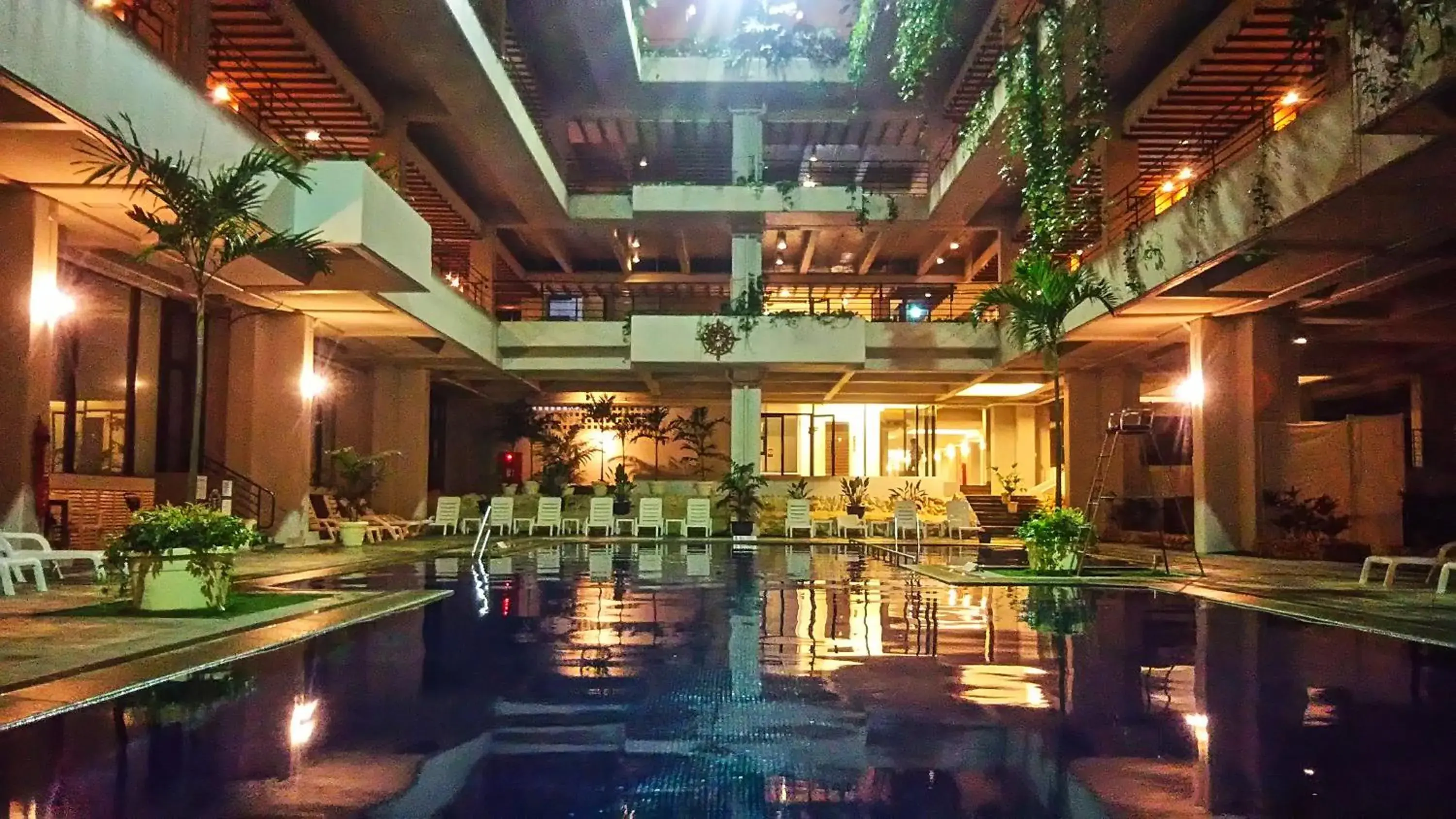 Swimming pool in The Moon Beach Museum Resort Swimming pool in The Moon Beach Museum Resort