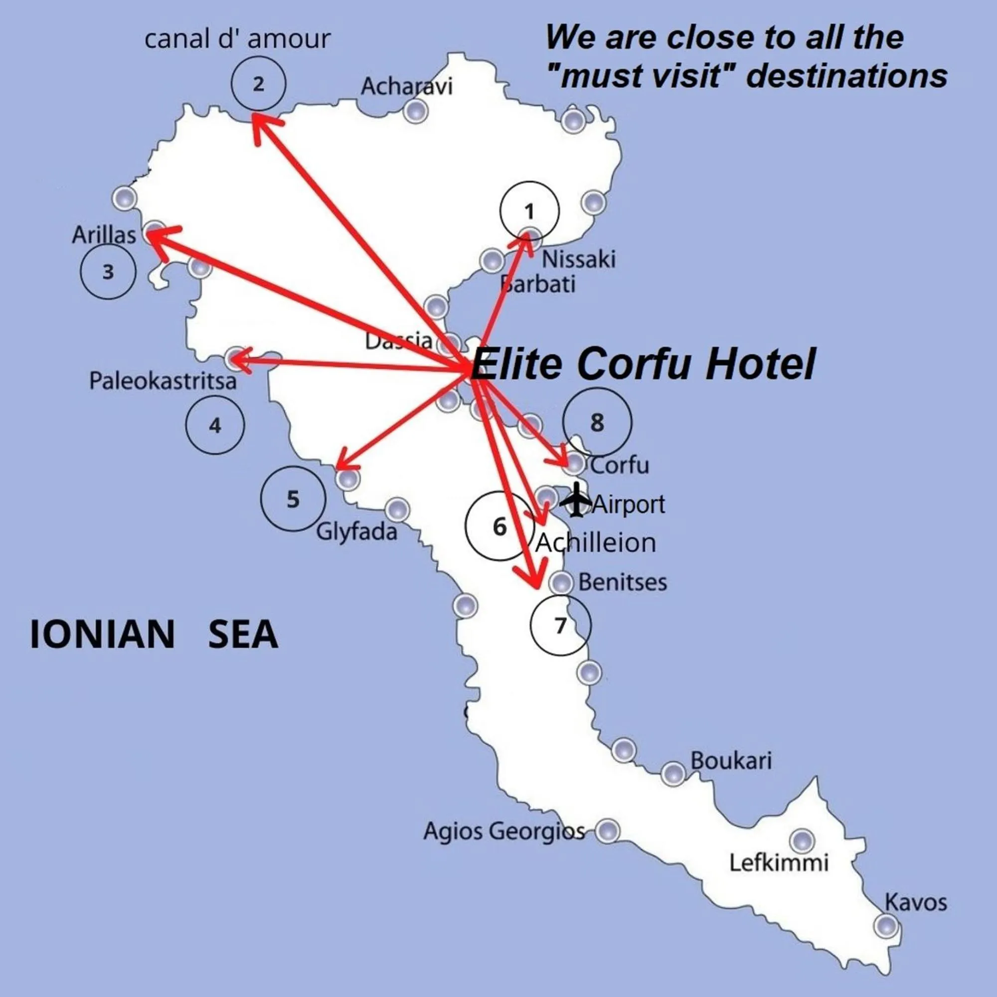 Bird's eye view in Elite Corfu - Adults Friendly