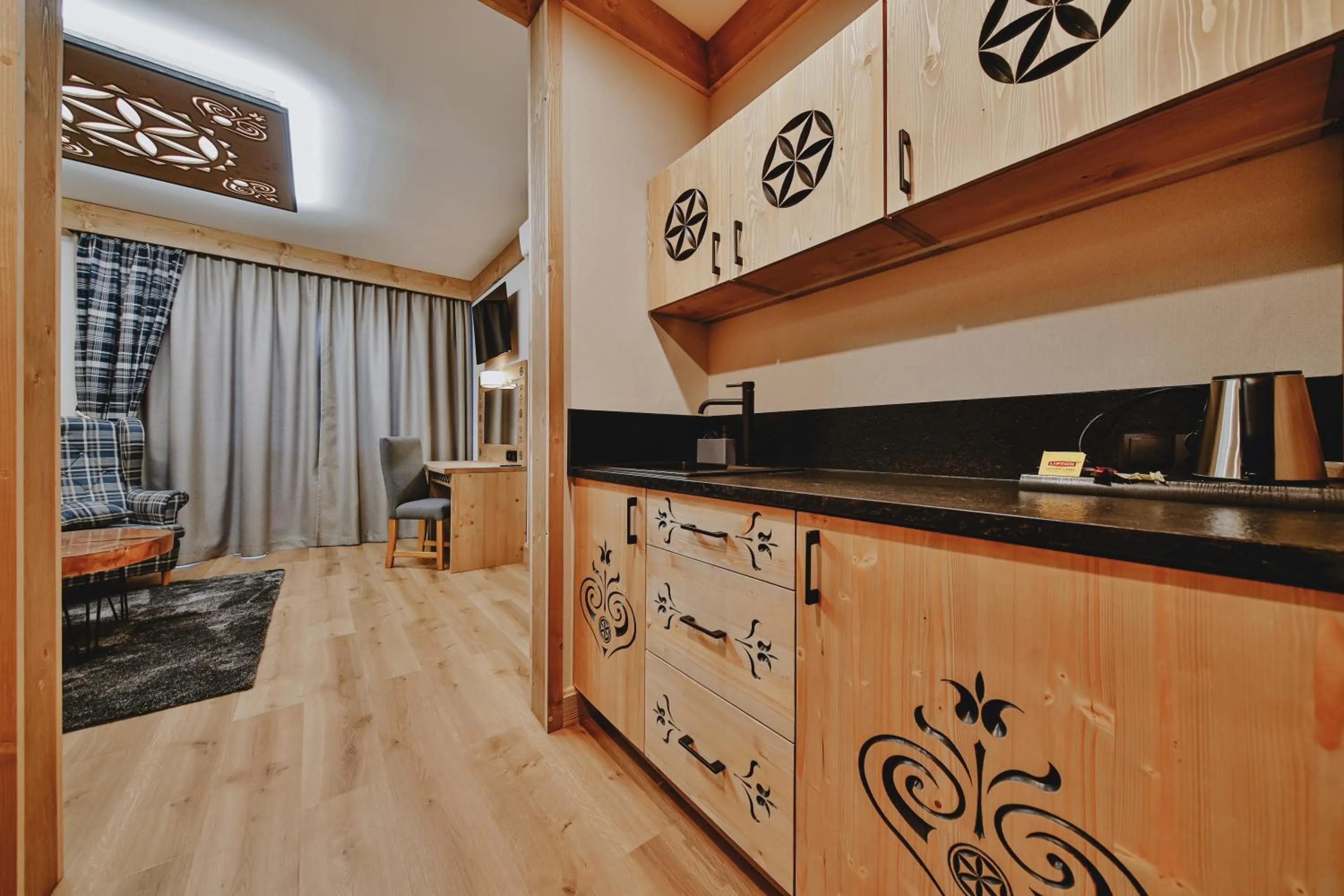 Kitchen or kitchenette in Hotel&SPA Jawor