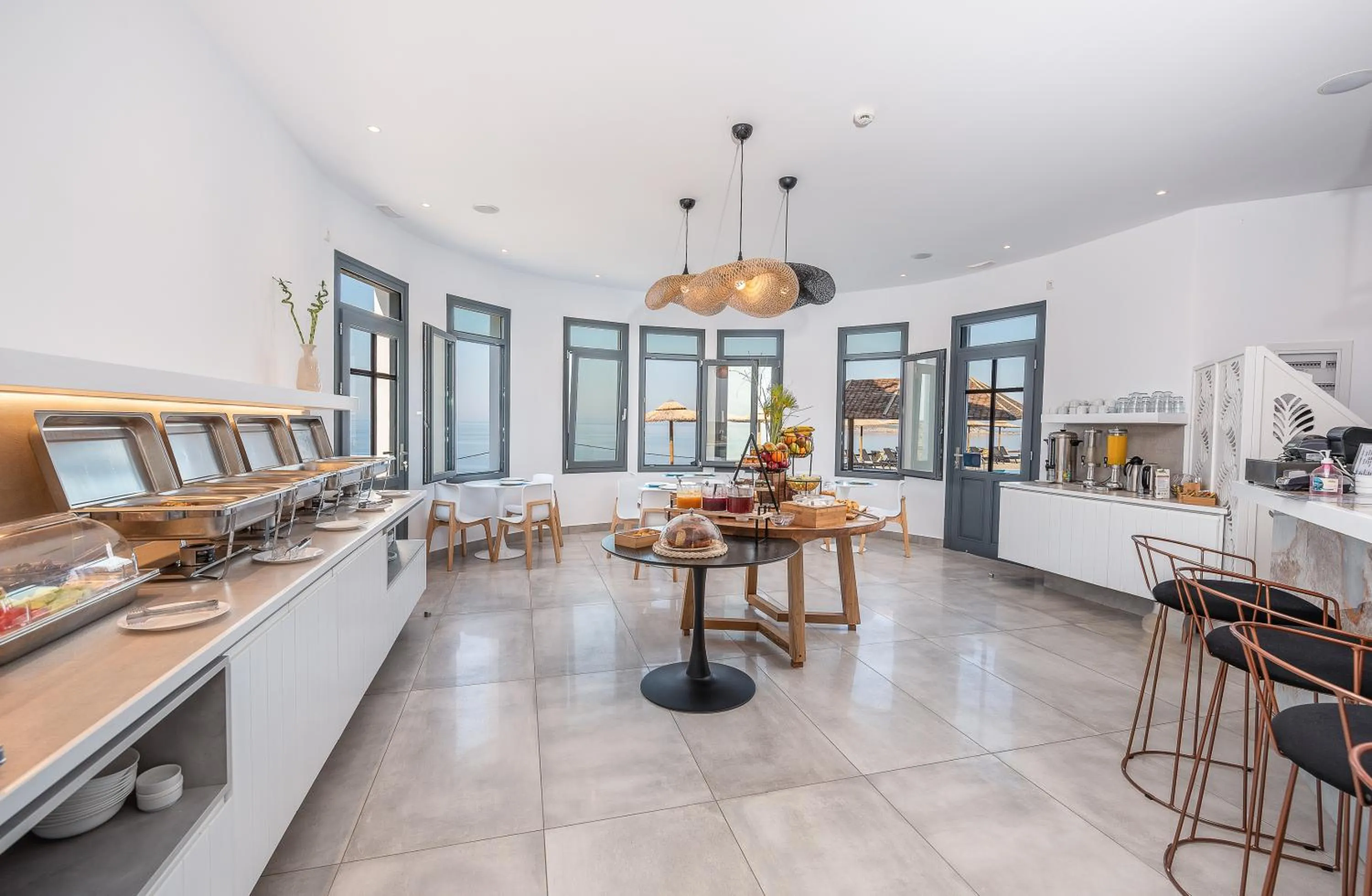 Buffet breakfast in Blue Bay Resort Village