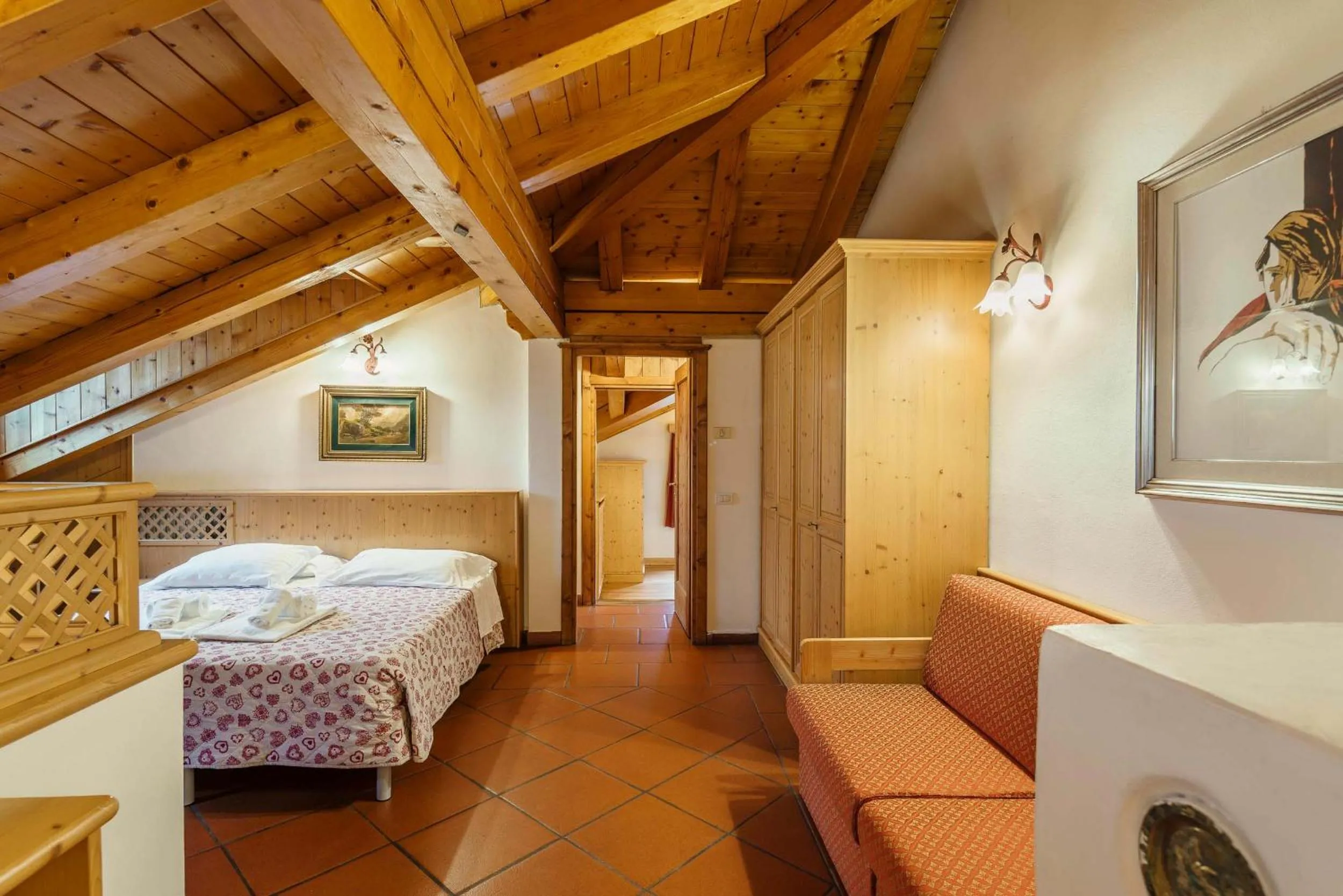 Bed in Hotel Alemagna