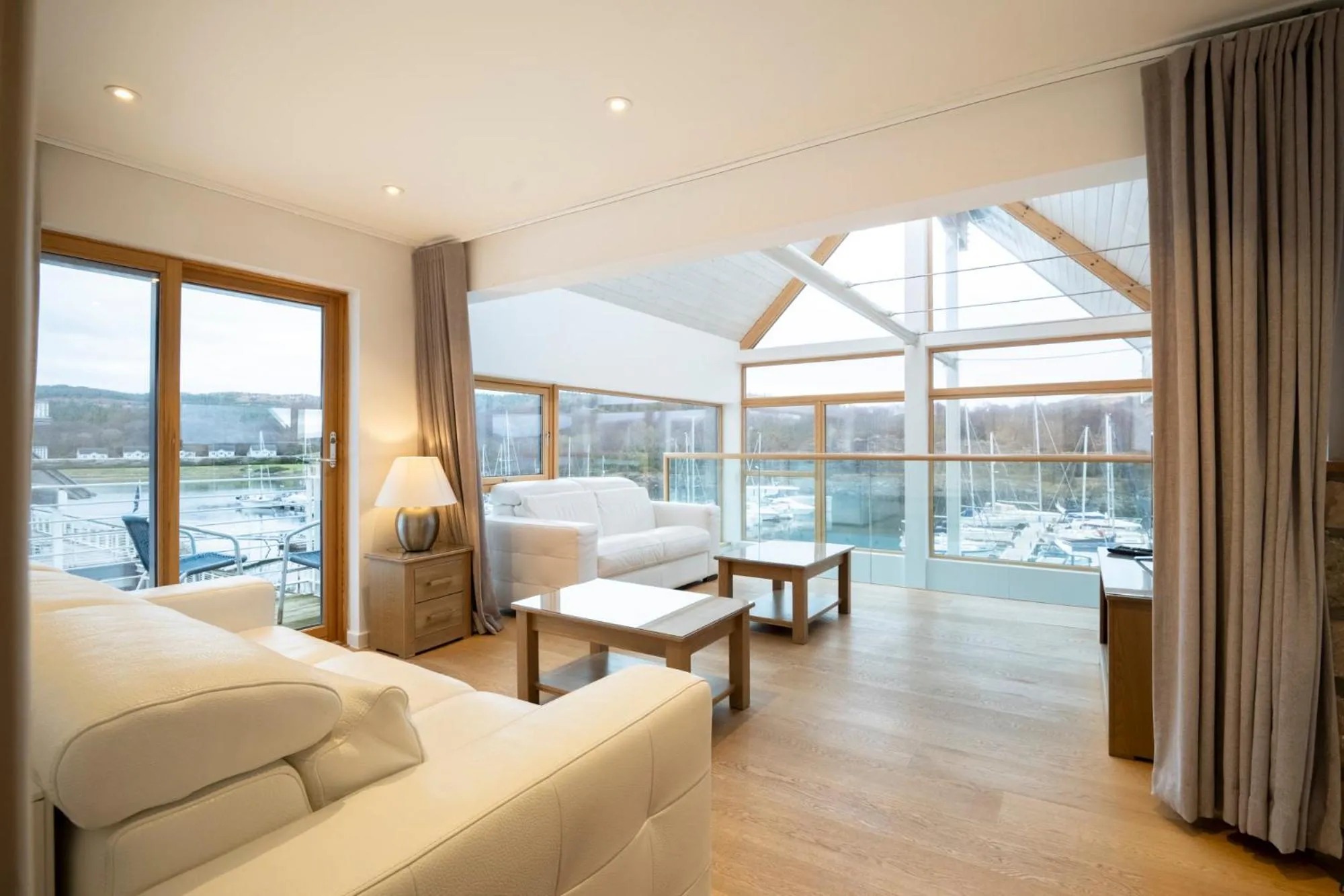 Living room, Bed in Portavadie Loch Fyne Scotland