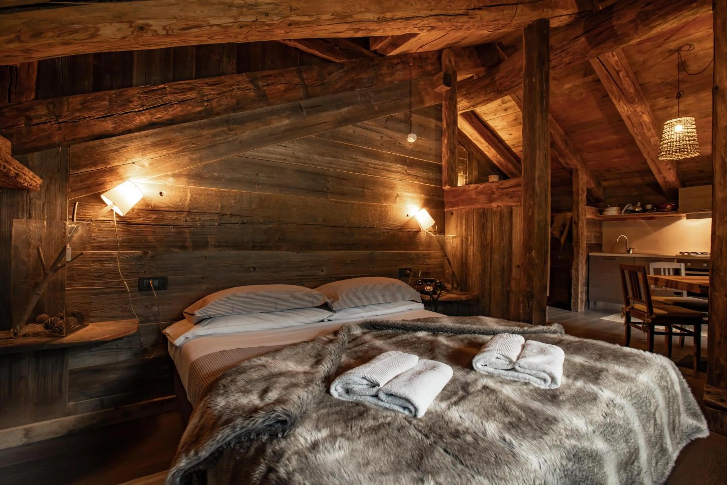 Bed in Chalet Svizzero