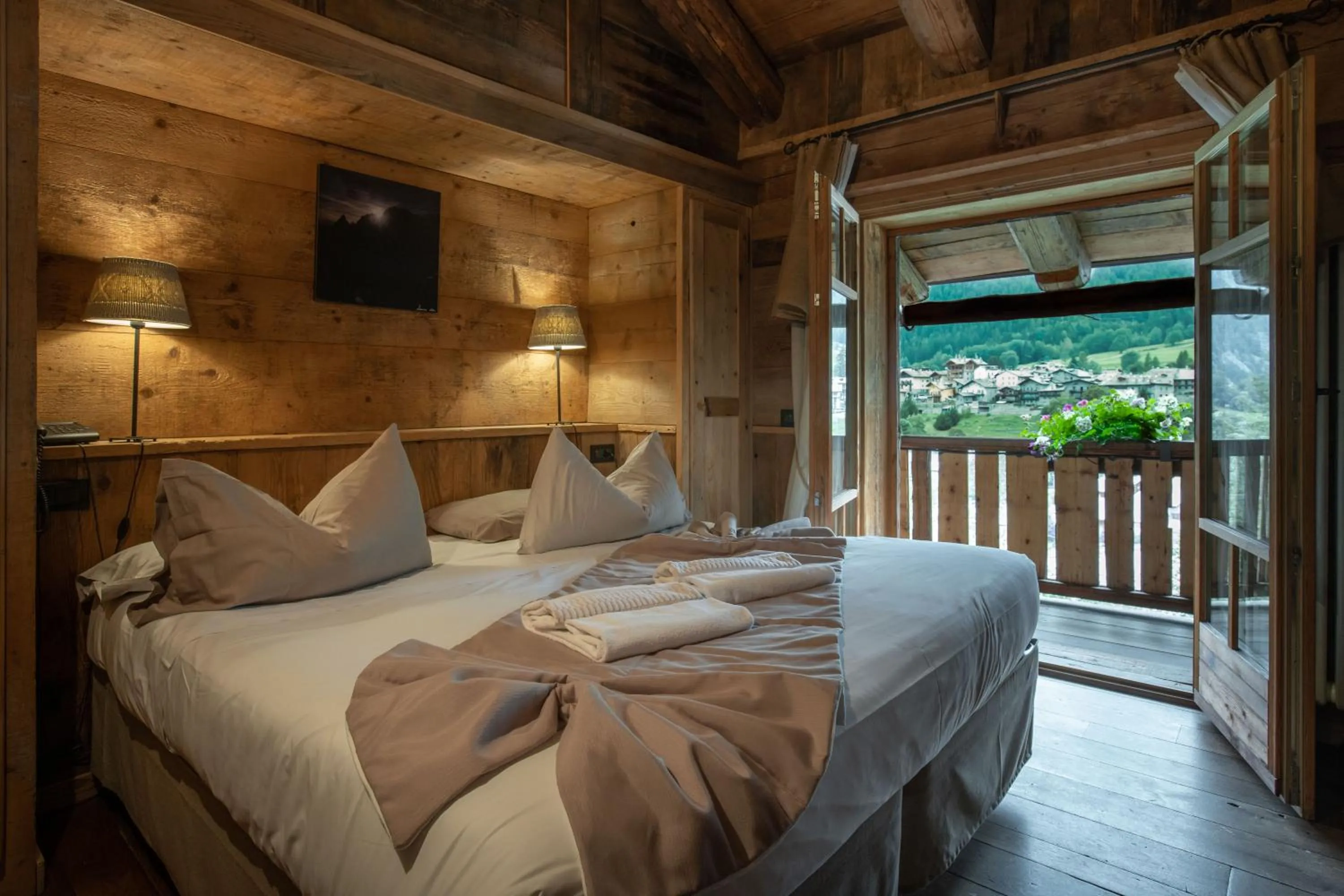 Bed in Chalet Svizzero