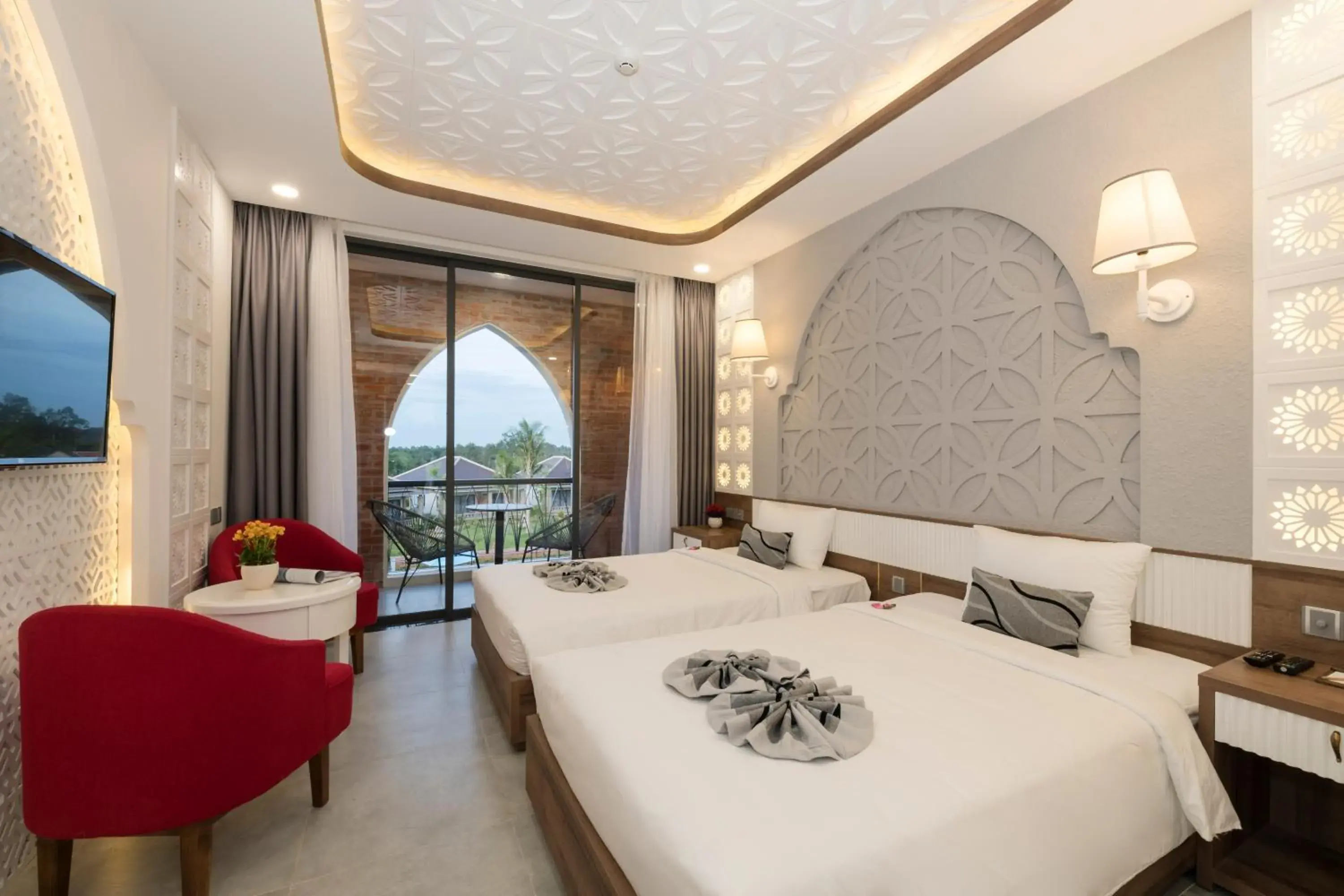 Bed in My Son Heritage Resort and Spa Bed in My Son Heritage Resort and Spa