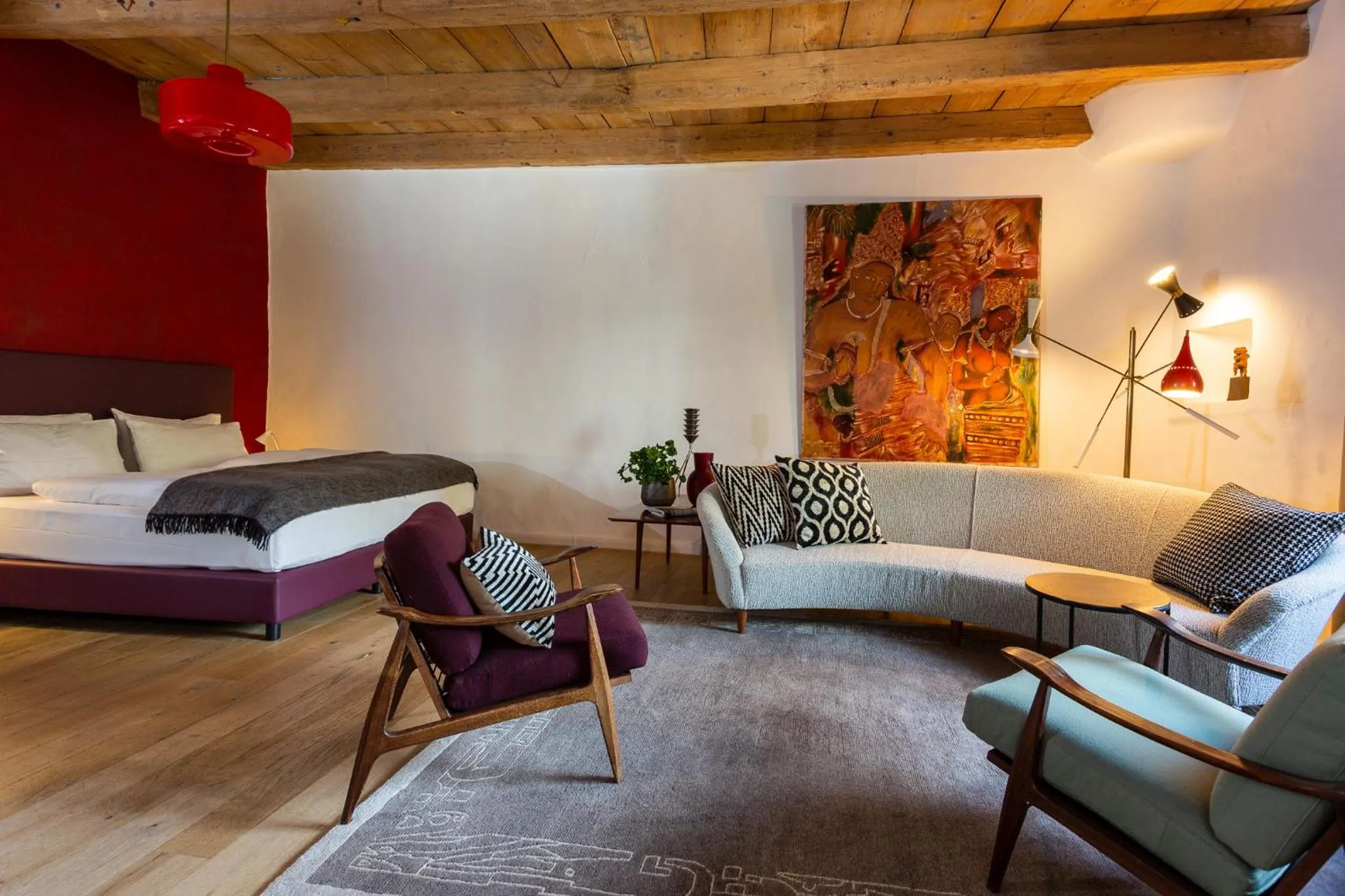 Living room, Bed in Goldenstern Townhouse