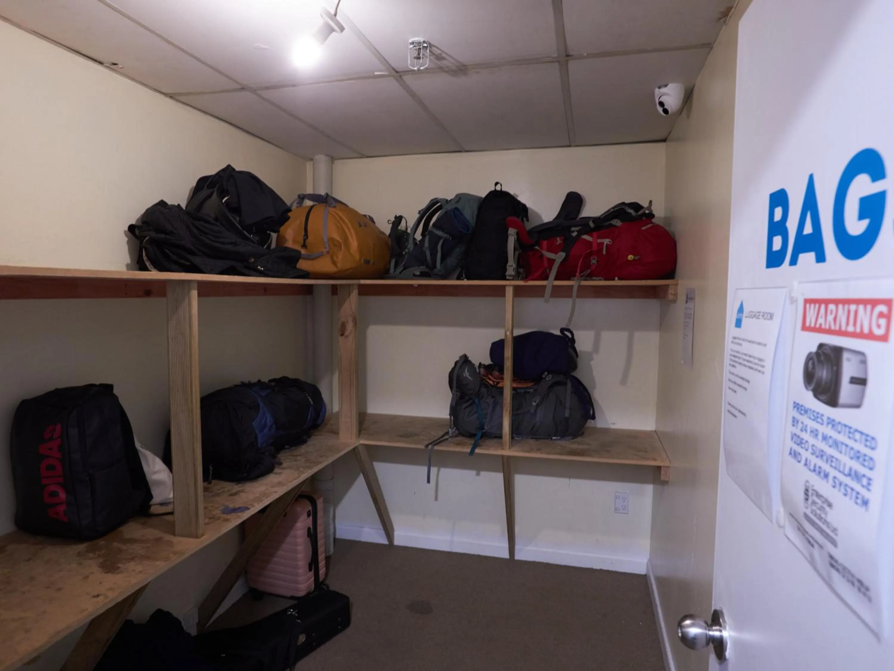 storage in Attic Backpackers