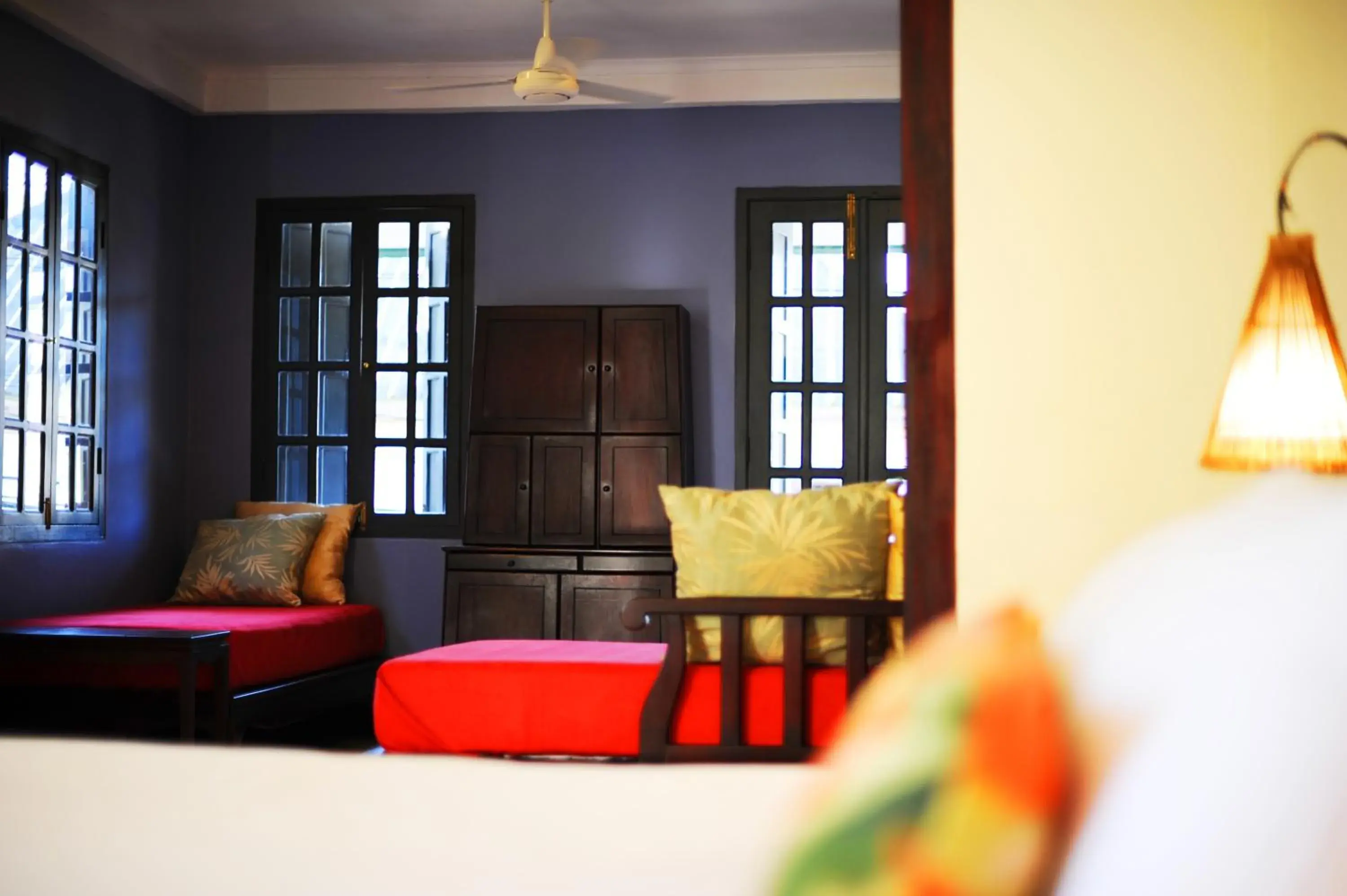 Decorative detail, Bed in Lotus Villa Decorative detail, Bed in Lotus Villa