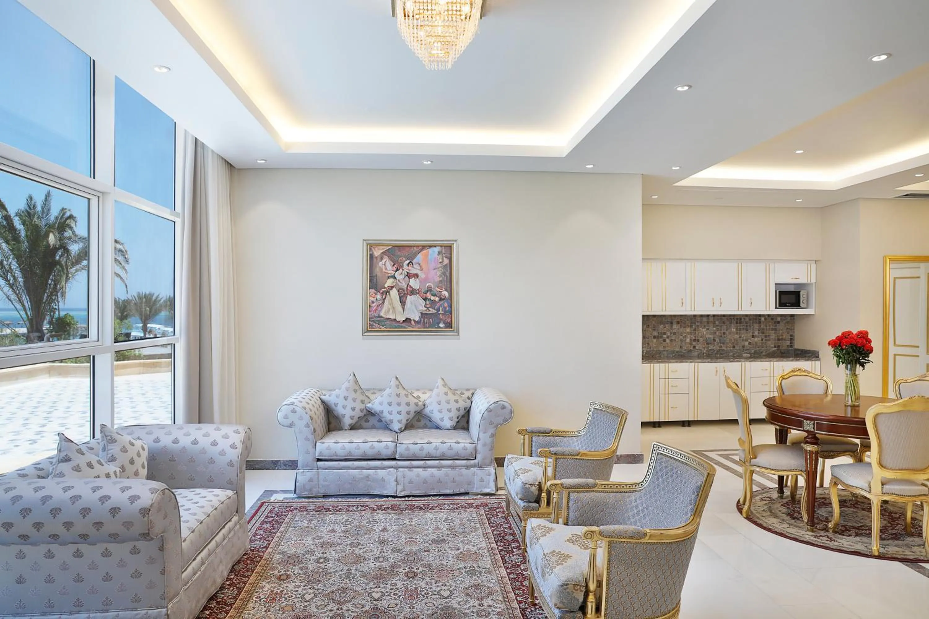 Seating area in Hilton Hurghada Plaza Hotel