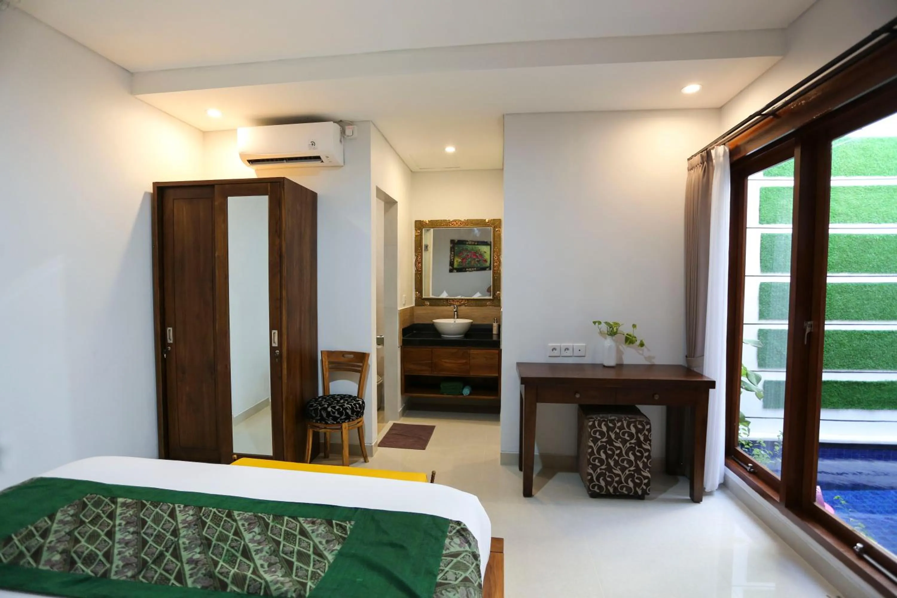 Bed in family villa sanur