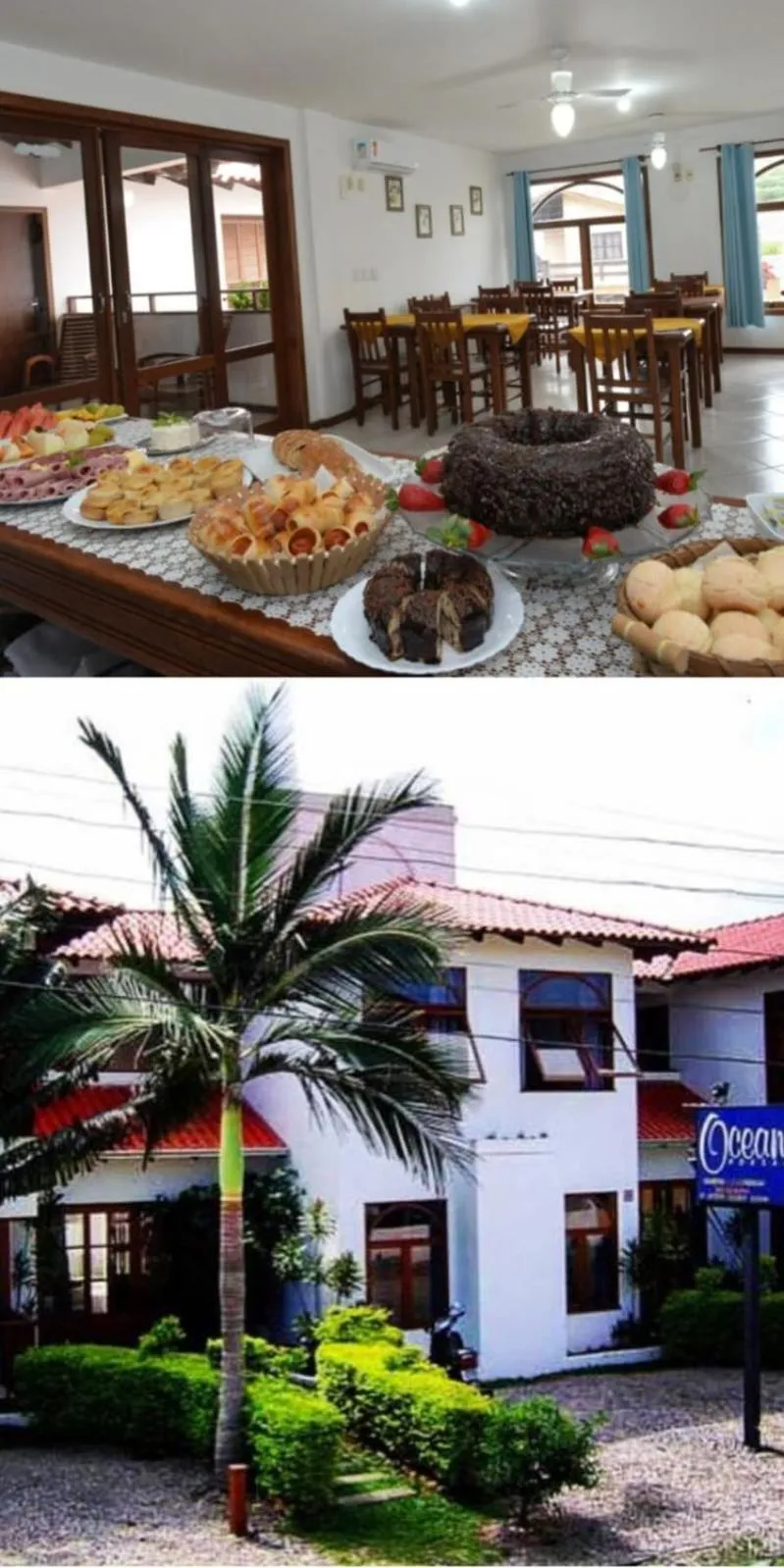 Breakfast in Oceano Pousada - Buffet de café da manhã e serviço de quarto diário