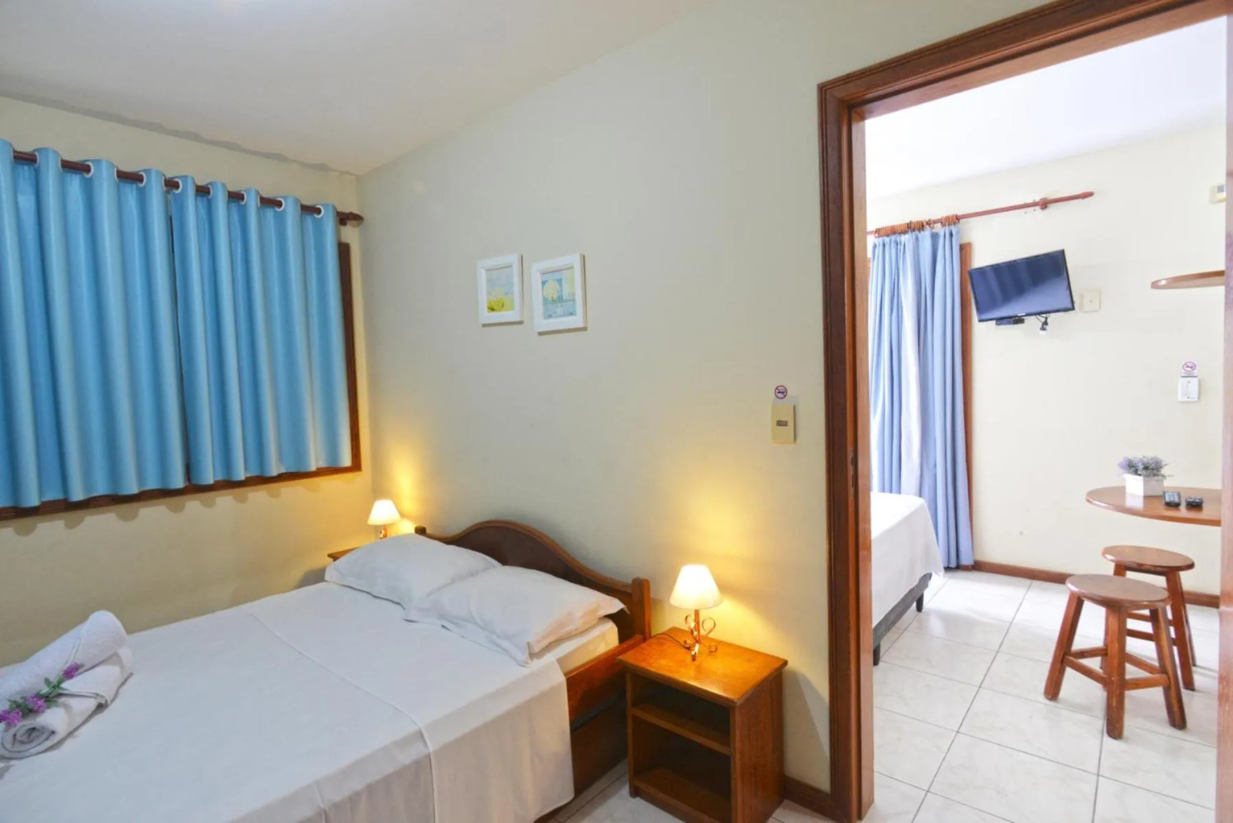 Bed in Oceano Pousada - Buffet de café da manhã e serviço de quarto diário