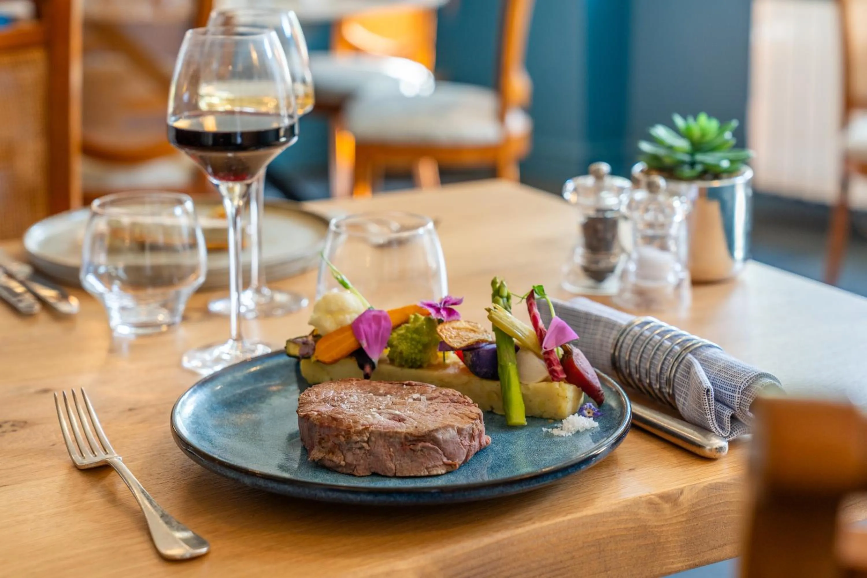 Food close-up in Logis Auberge Saint Thégonnec & son Restaurant