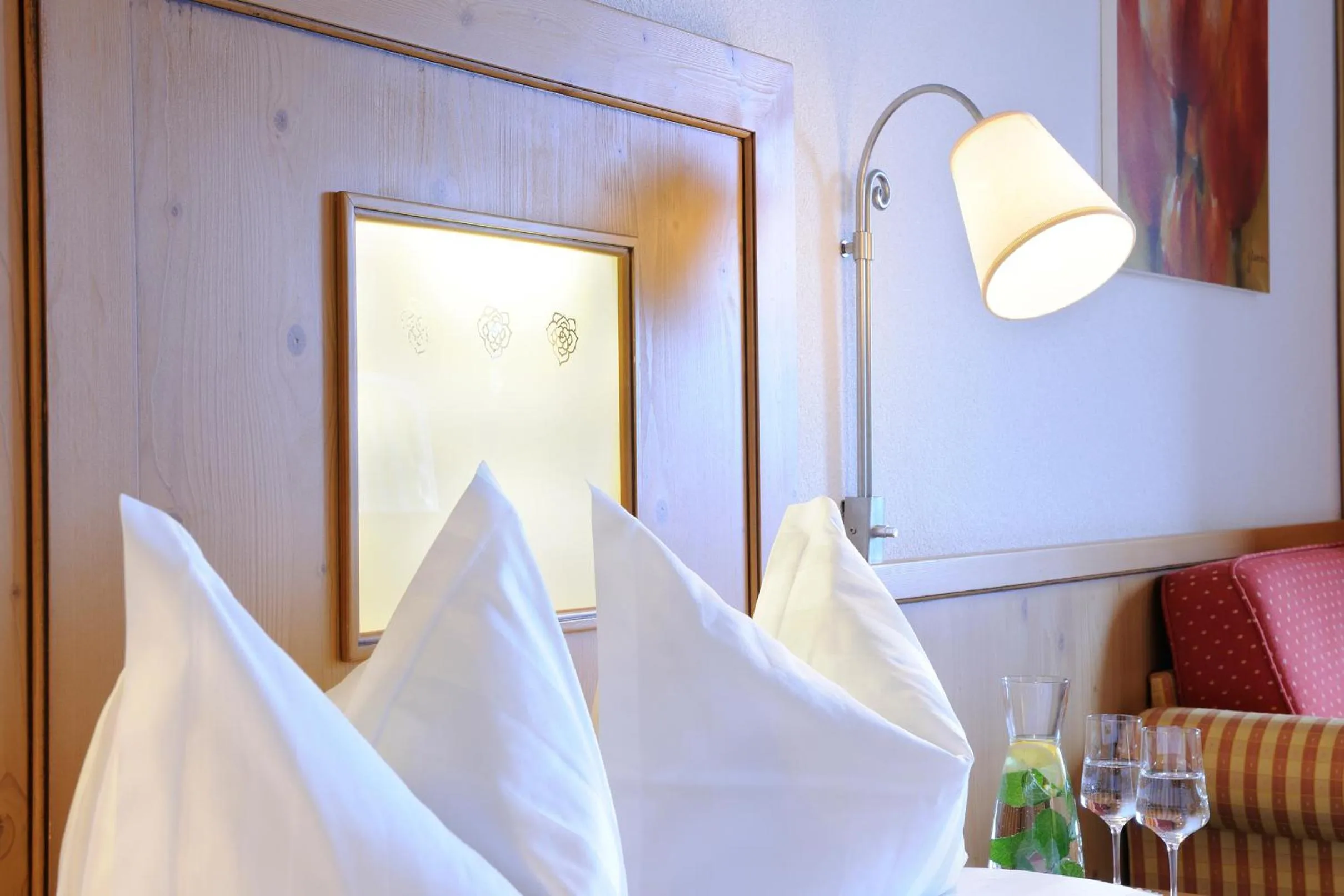 Decorative detail, Bed in Cresta.Alpin.Sport.Hotel