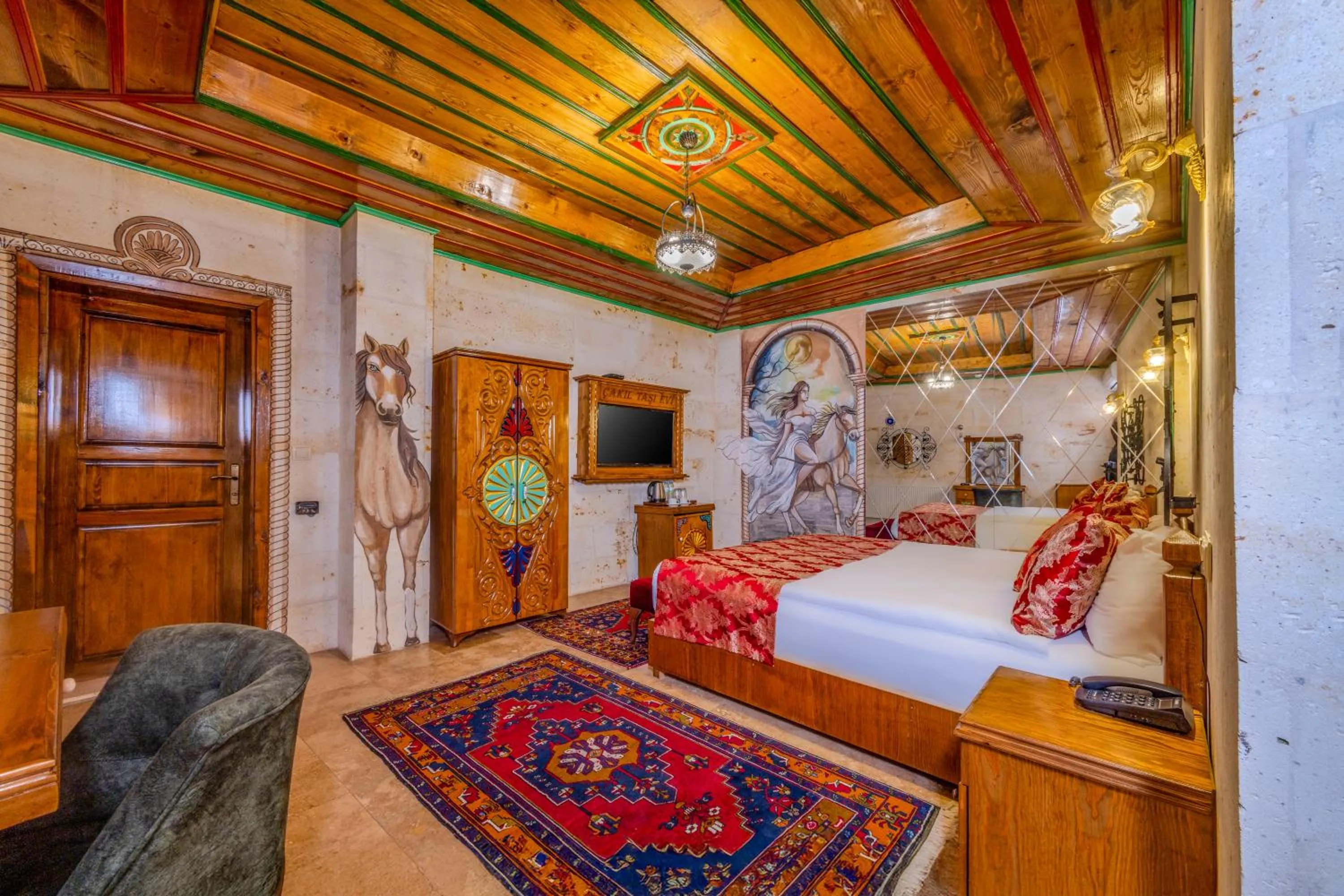 Bed in Çakıltaşı Evi Otel Spa