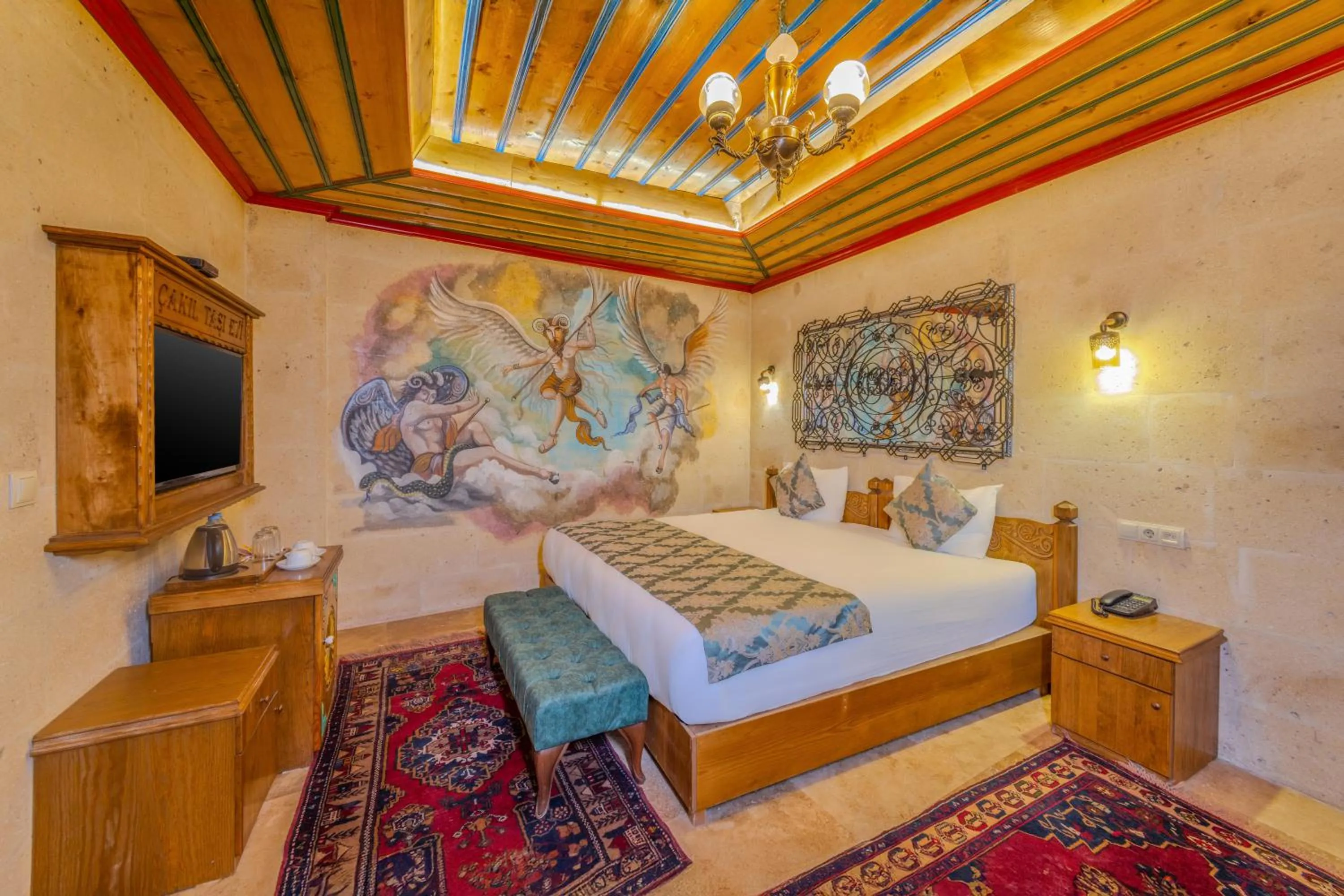 Bed in Çakıltaşı Evi Otel Spa