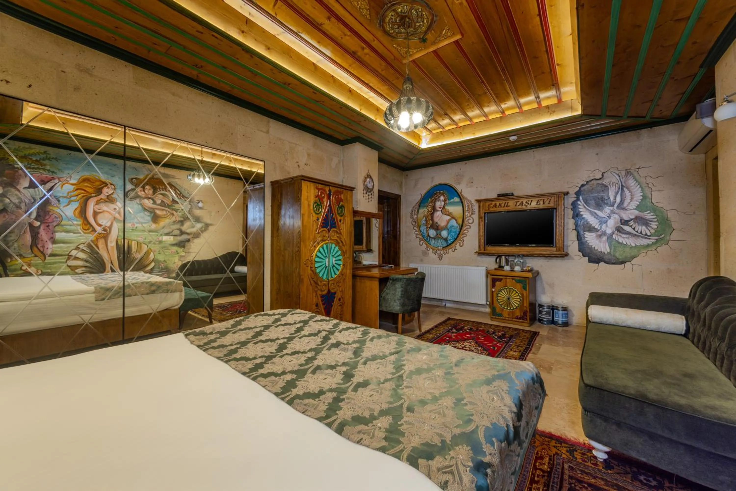 Bed in Çakıltaşı Evi Otel Spa