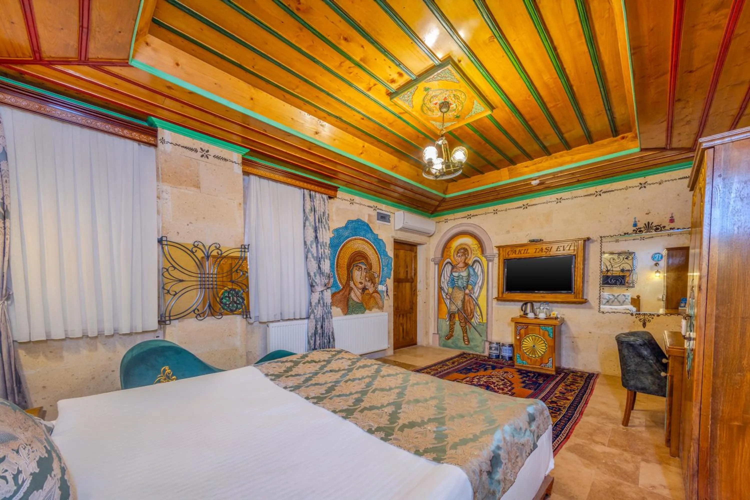 Bed in Çakıltaşı Evi Otel Spa