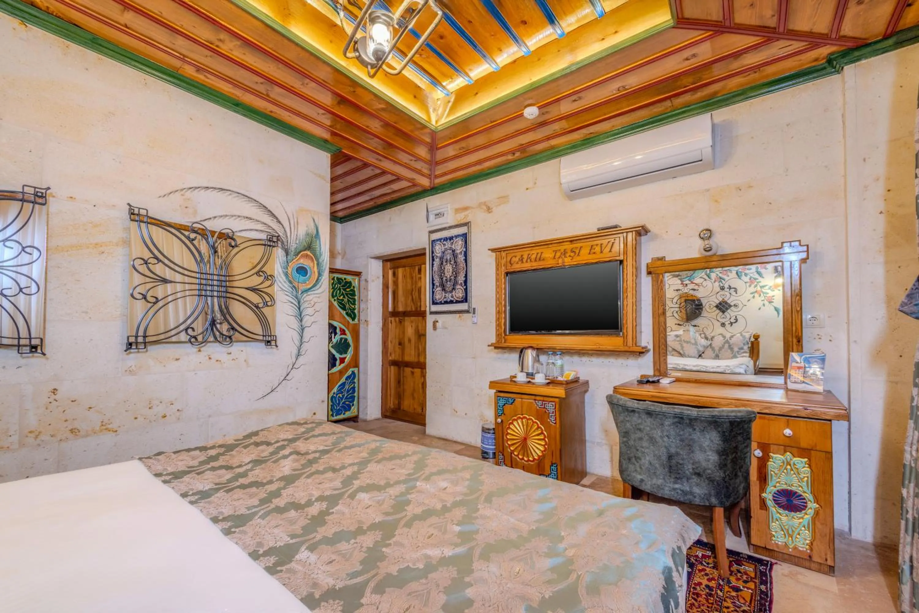 Bed in Çakıltaşı Evi Otel Spa