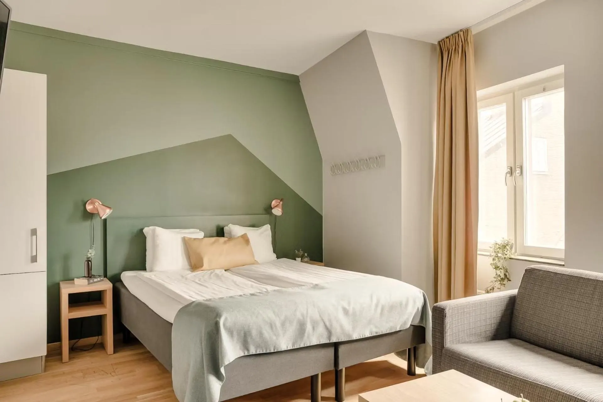 Bed in The Nooq Lund - Hotel & Studios