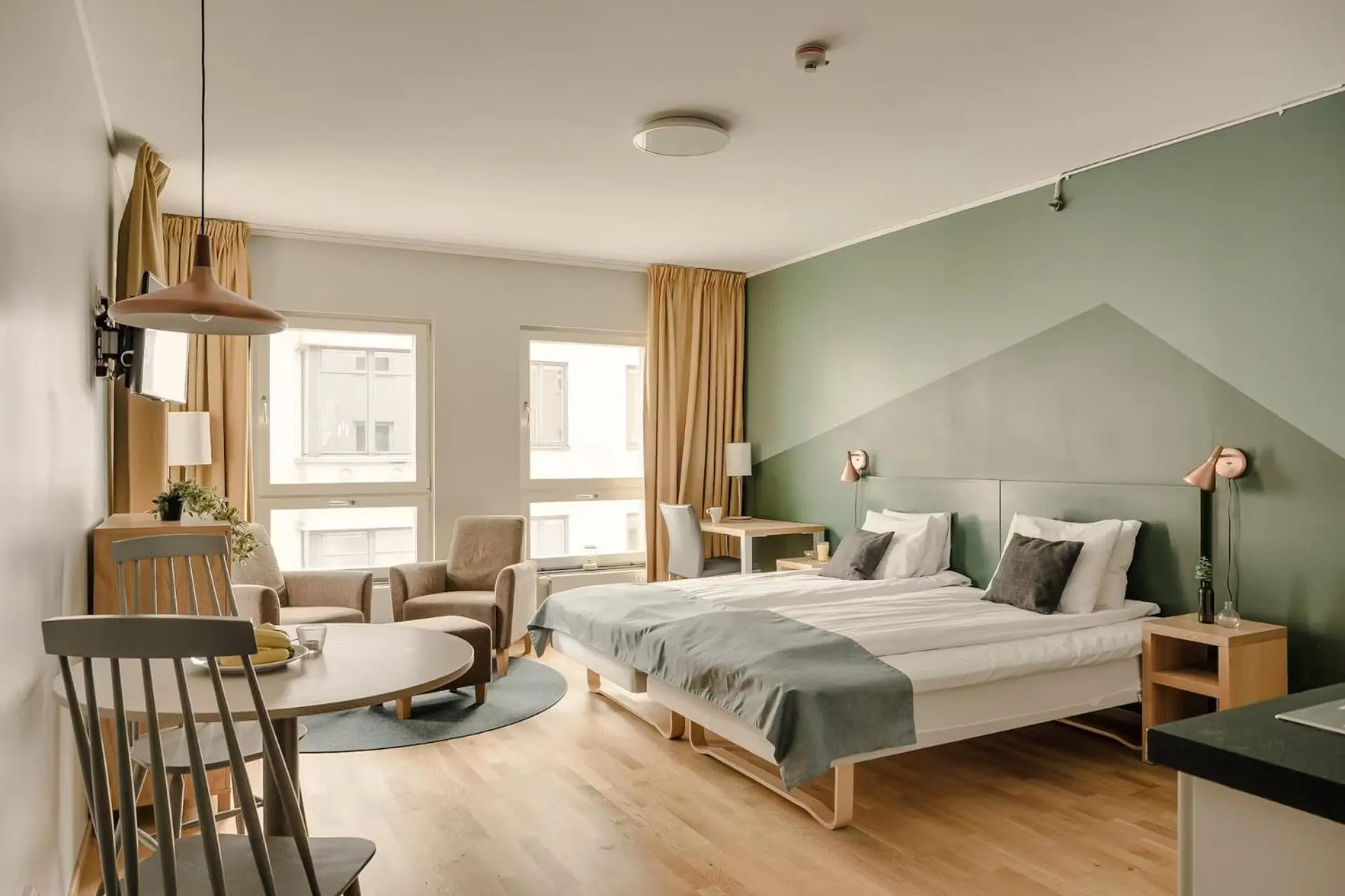 Bed in The Nooq Lund - Hotel & Studios