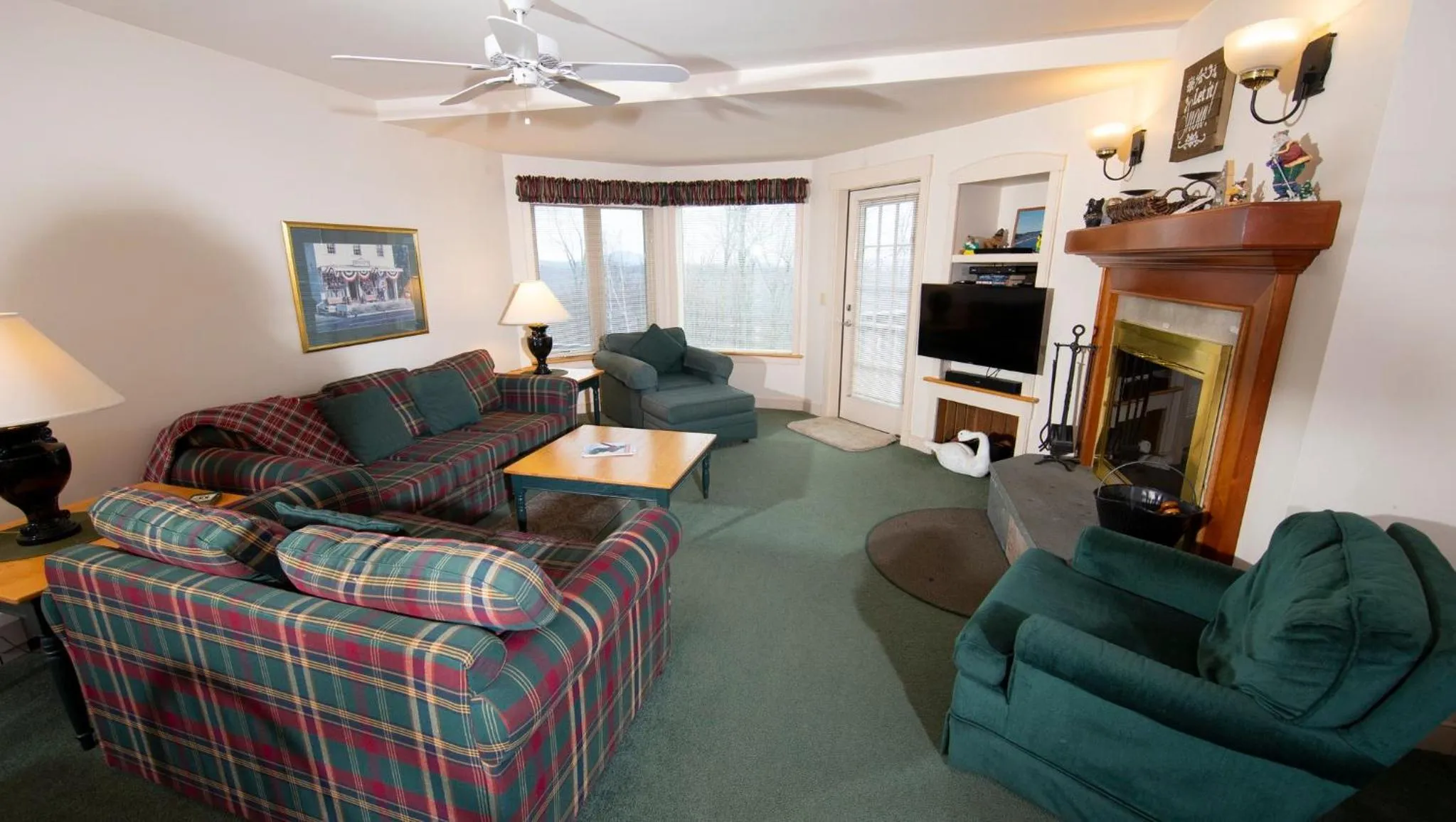 Living room in Solitude Village at Okemo