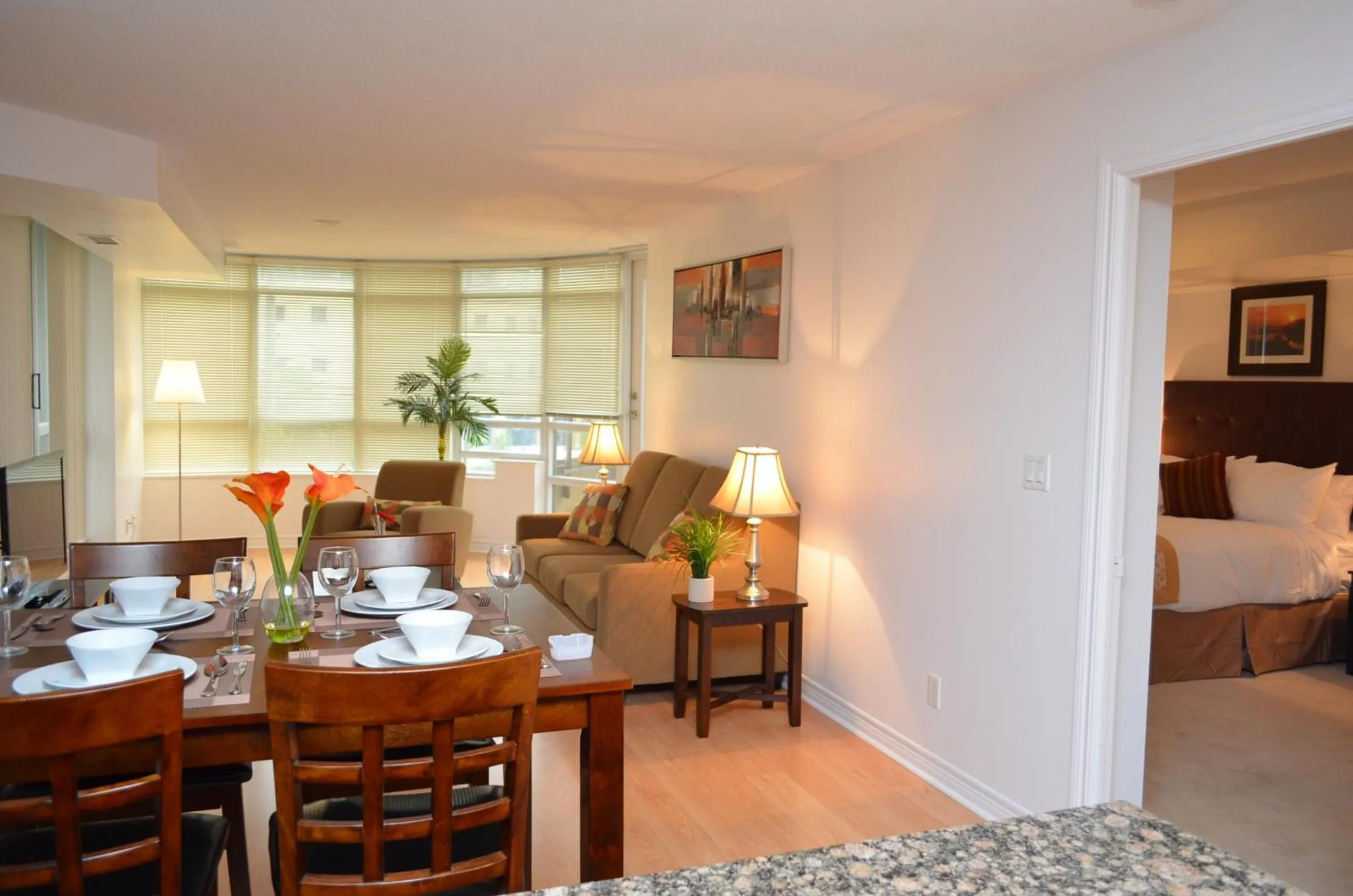 Living room in Bombay Suites Mississauga
