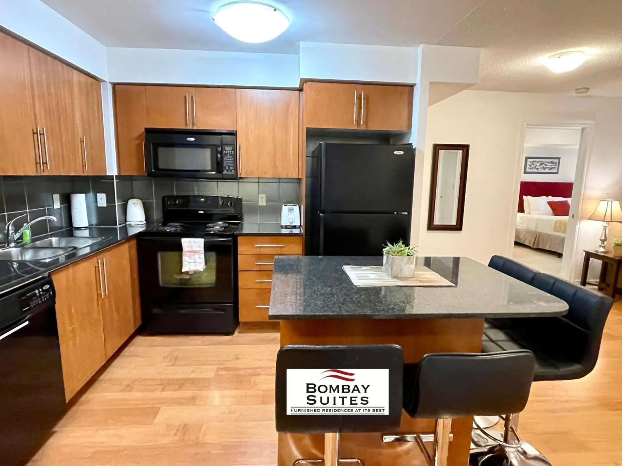 kitchen in Bombay Suites Mississauga