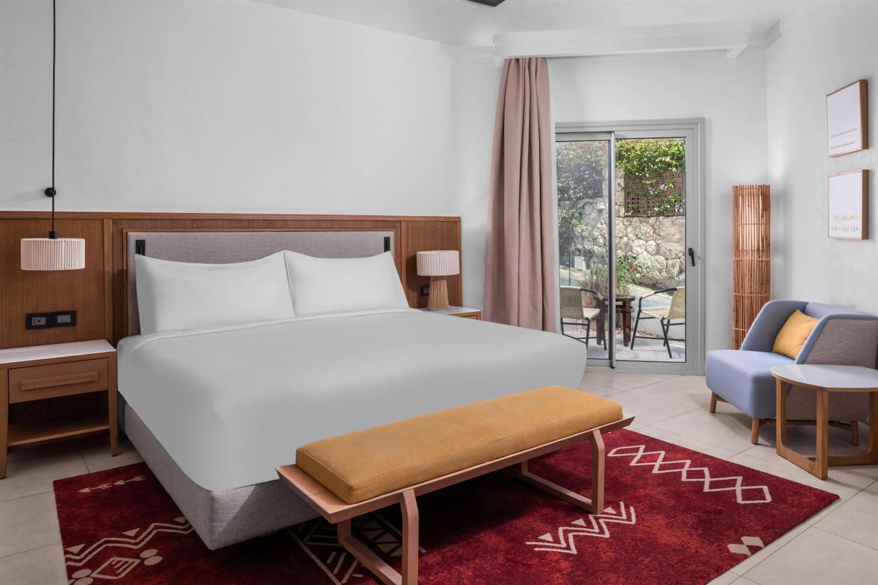 View (from property/room), Bed in DoubleTree by Hilton Sharks Bay Resort