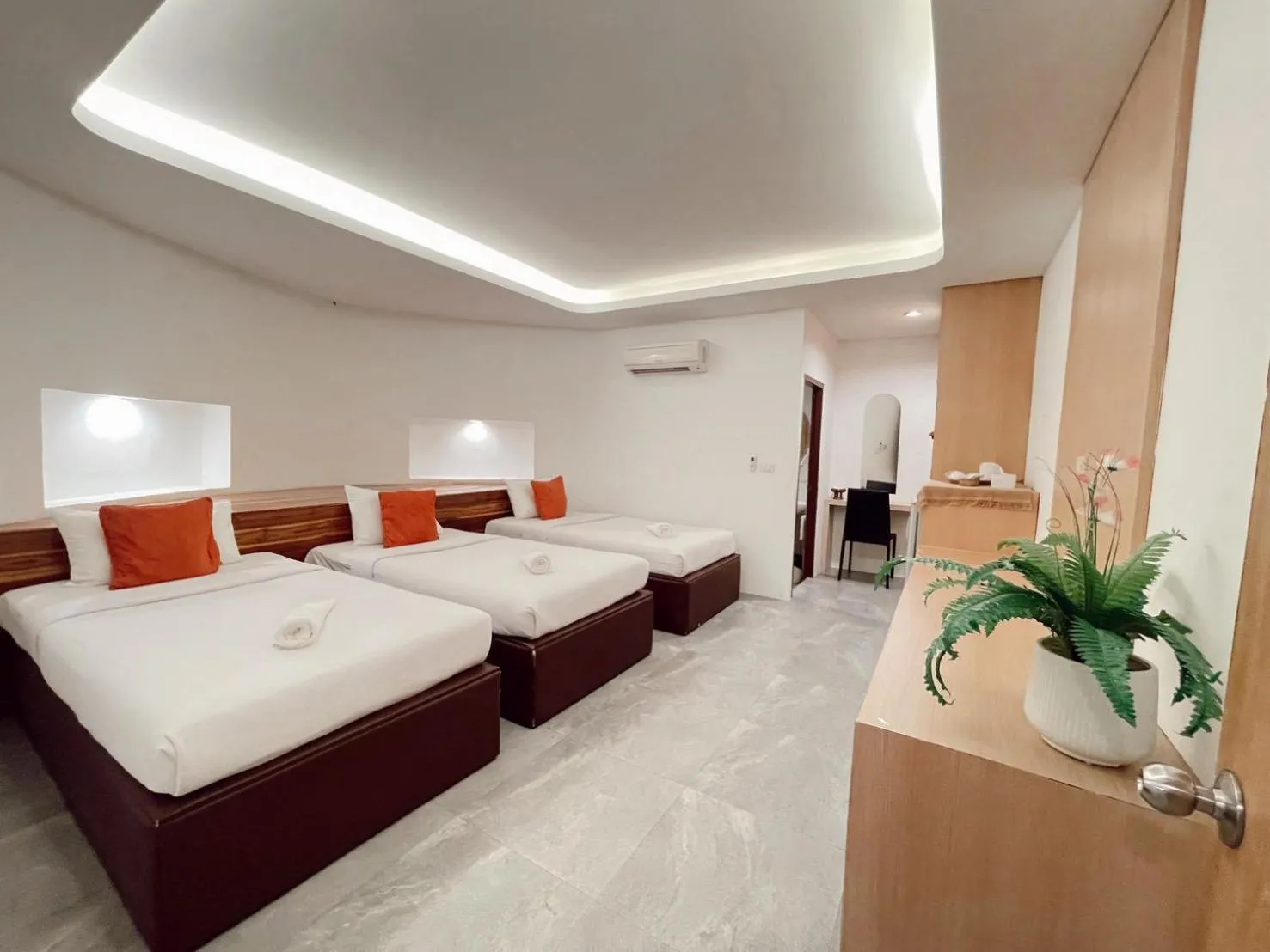 Bed in The Hub Erawan Resort