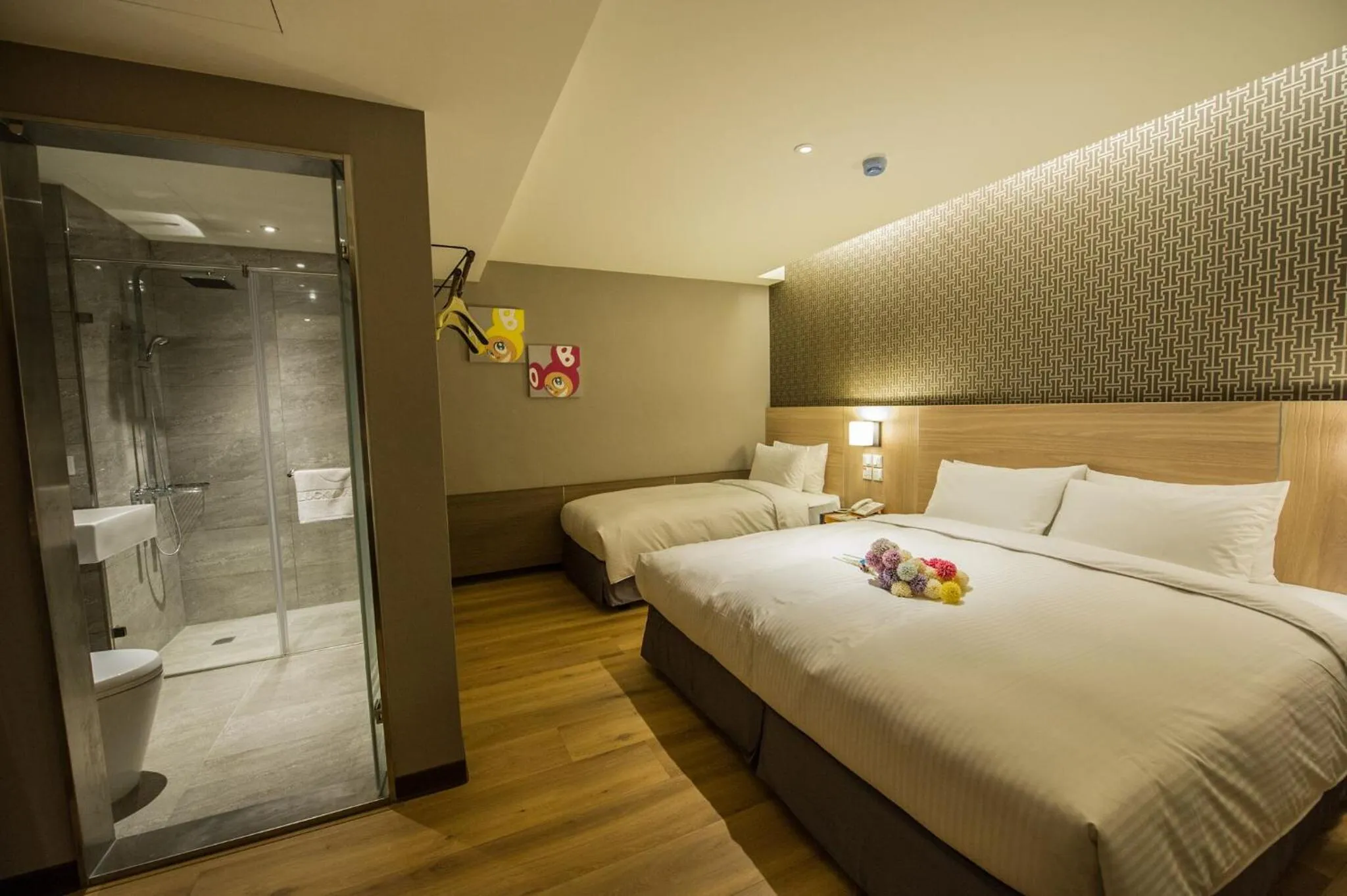 Bed in Lucky Apple Hotel