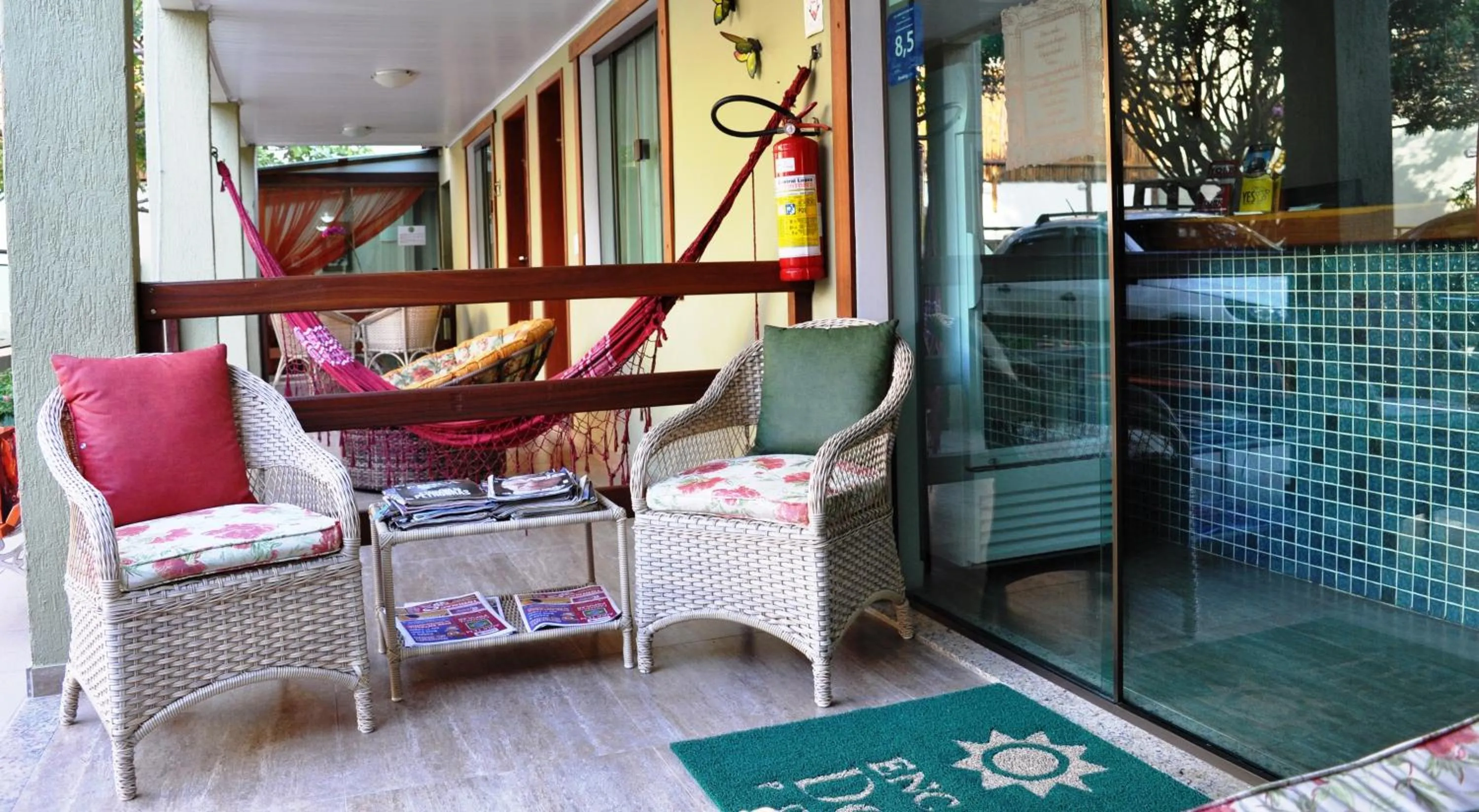 Lobby or reception in Pousada Encantos do Peró