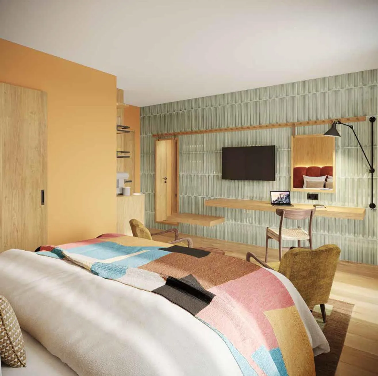 TV and multimedia, Bed in Hotel Alpina Luzern