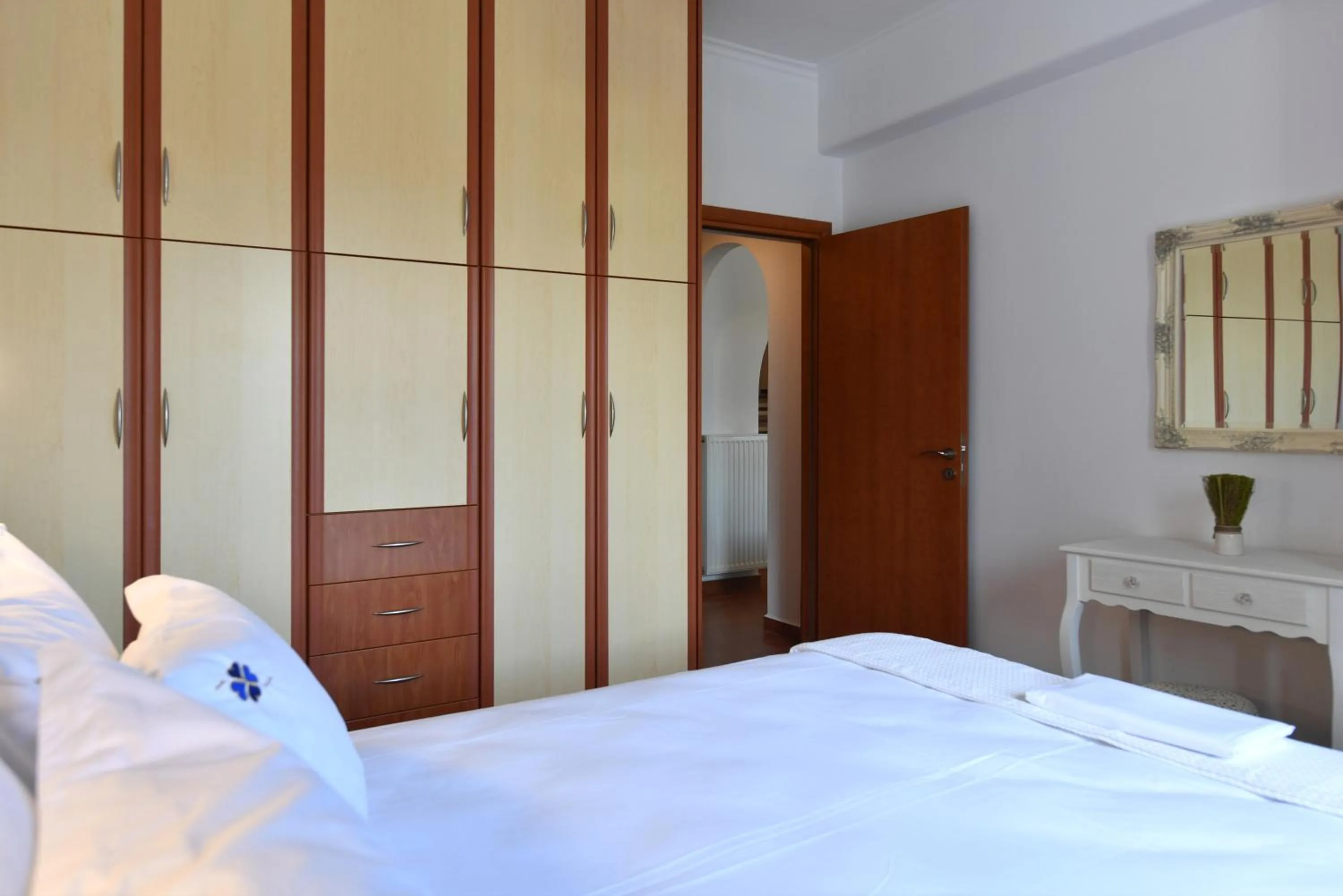 Bedroom, Bed in Villa Trifylia