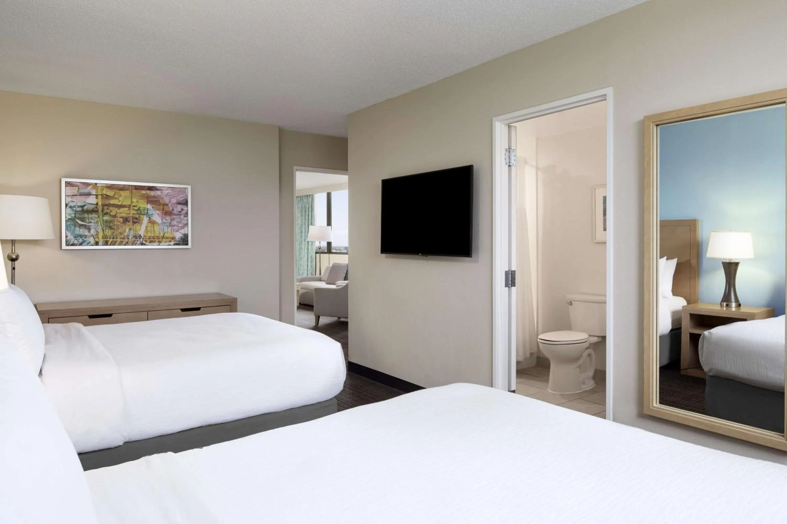 Bed in Embassy Suites by Hilton Tampa Airport Westshore