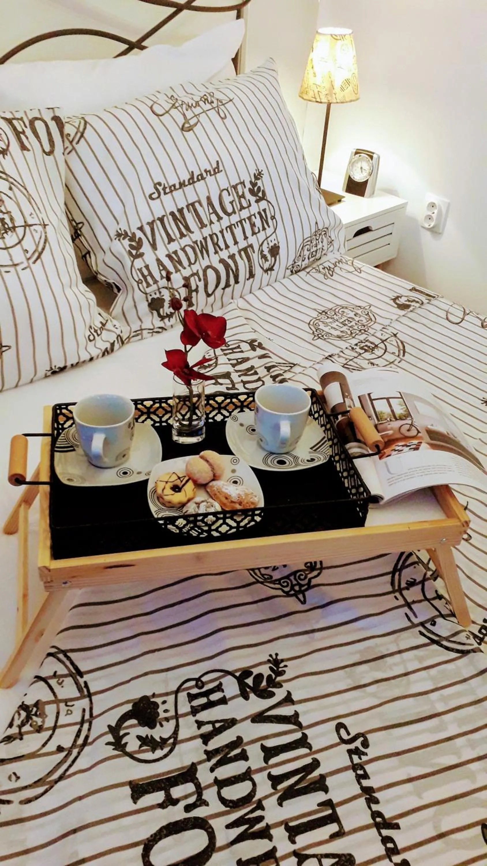 Decorative detail, Bed in Apartment Stella